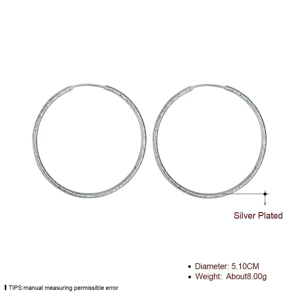 925 Silver Heart-Shaped Hoop Earrings for Women