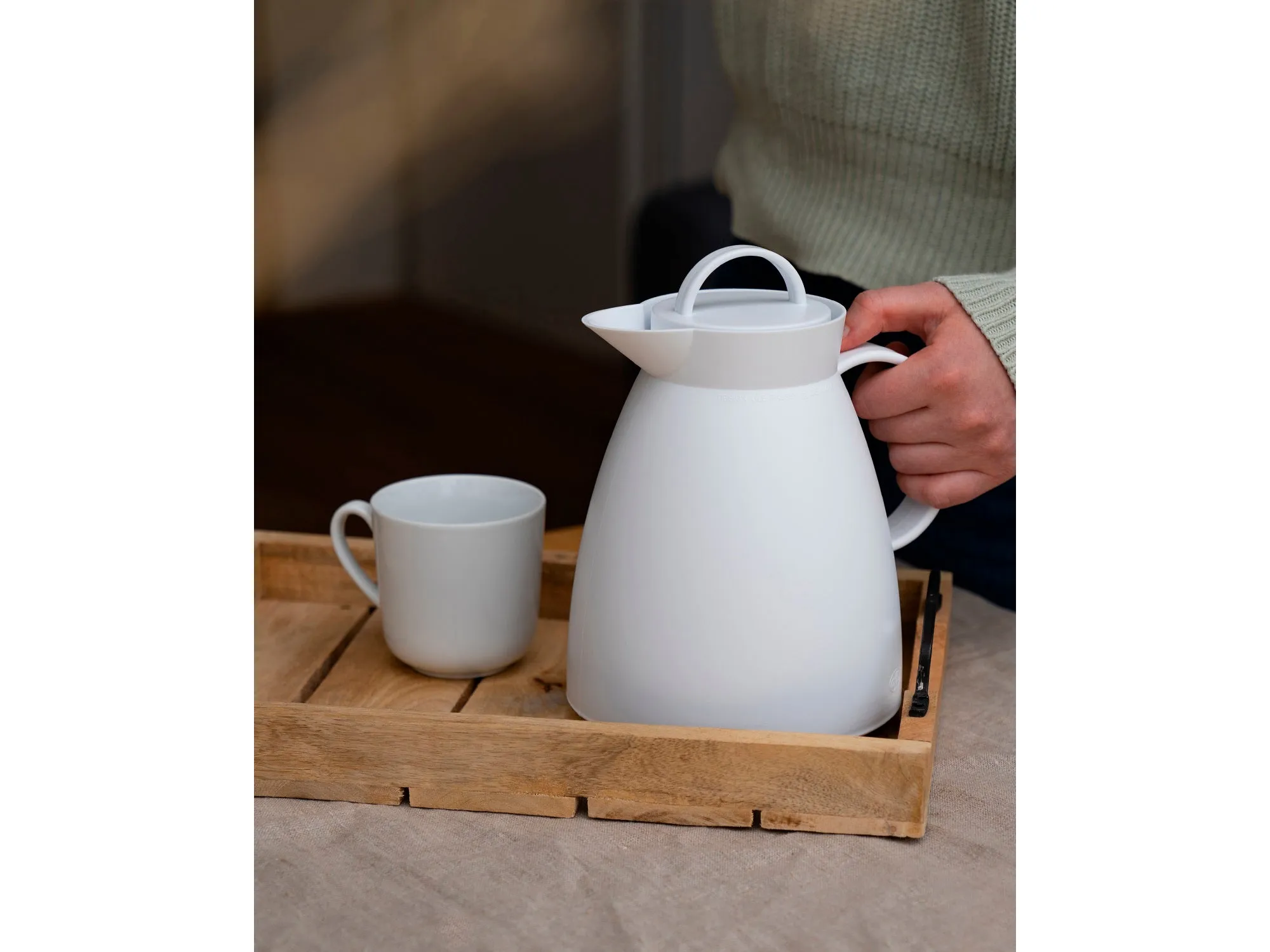 Alfi Dan Vacuum Jug 1 Liter. Frost White