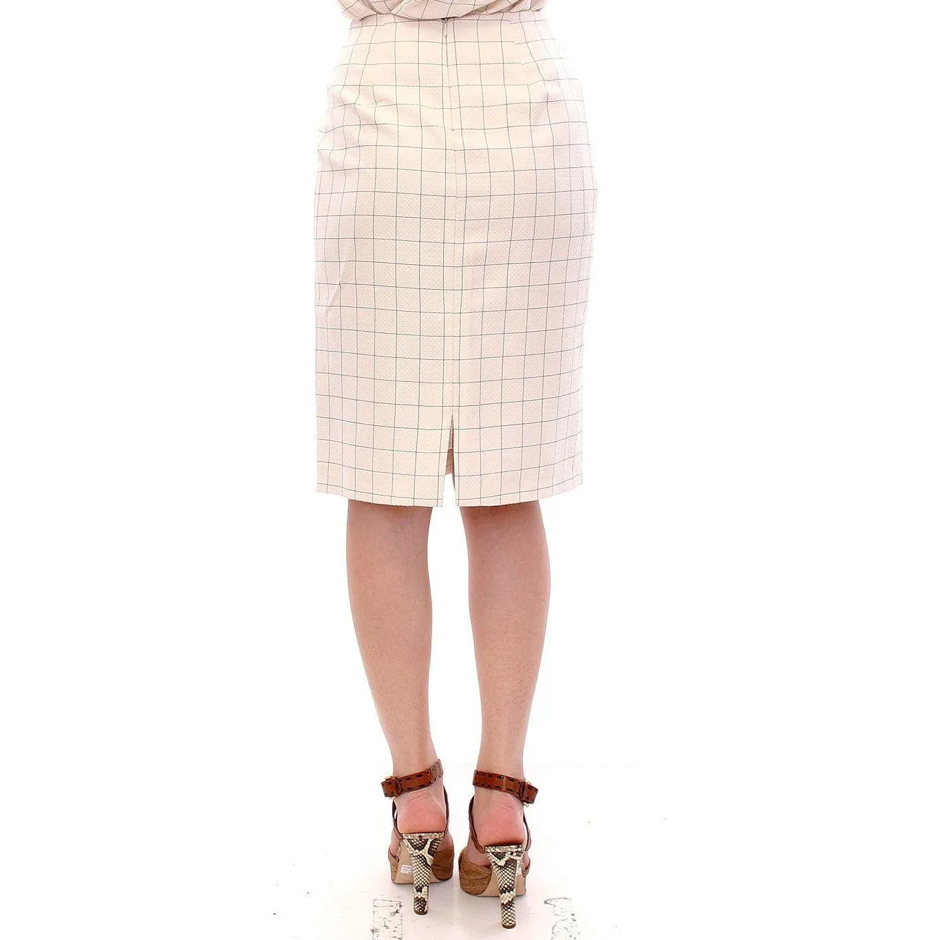 Andrea Incontri Elegant White Pencil Skirt - Chic and Sophisticated