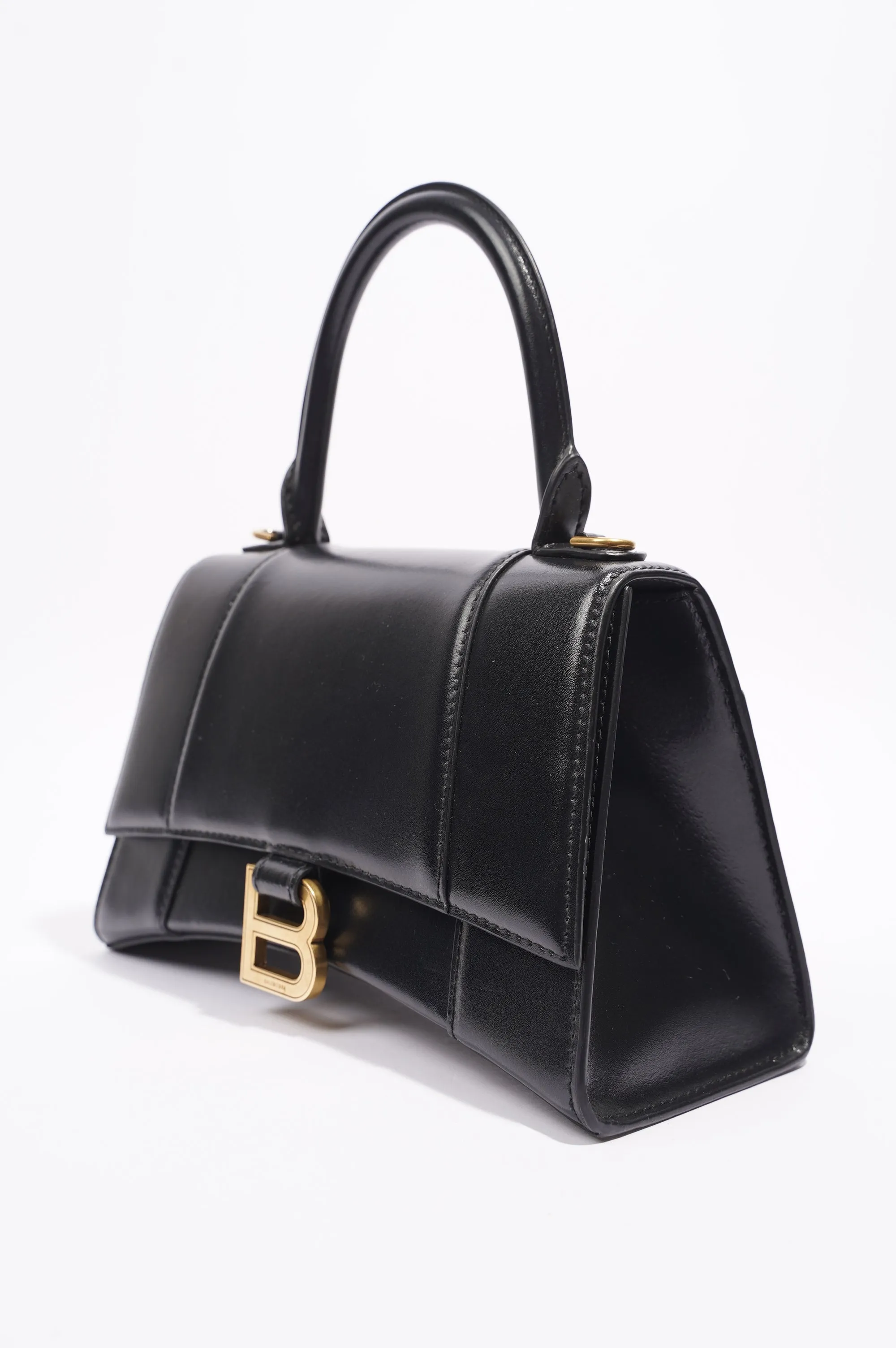 Balenciaga Hourglass Black Leather Small