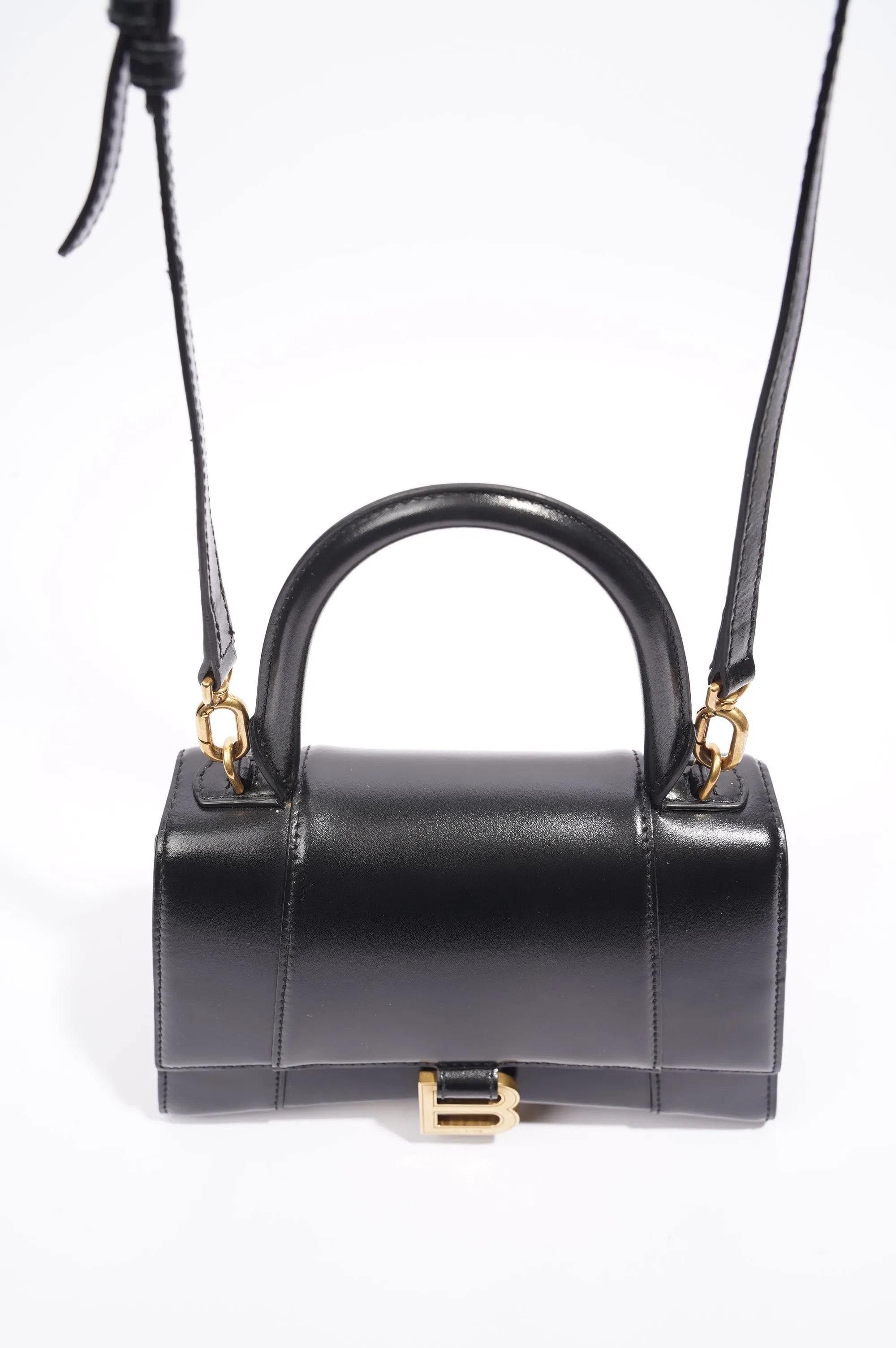 Balenciaga Hourglass Black Leather Small