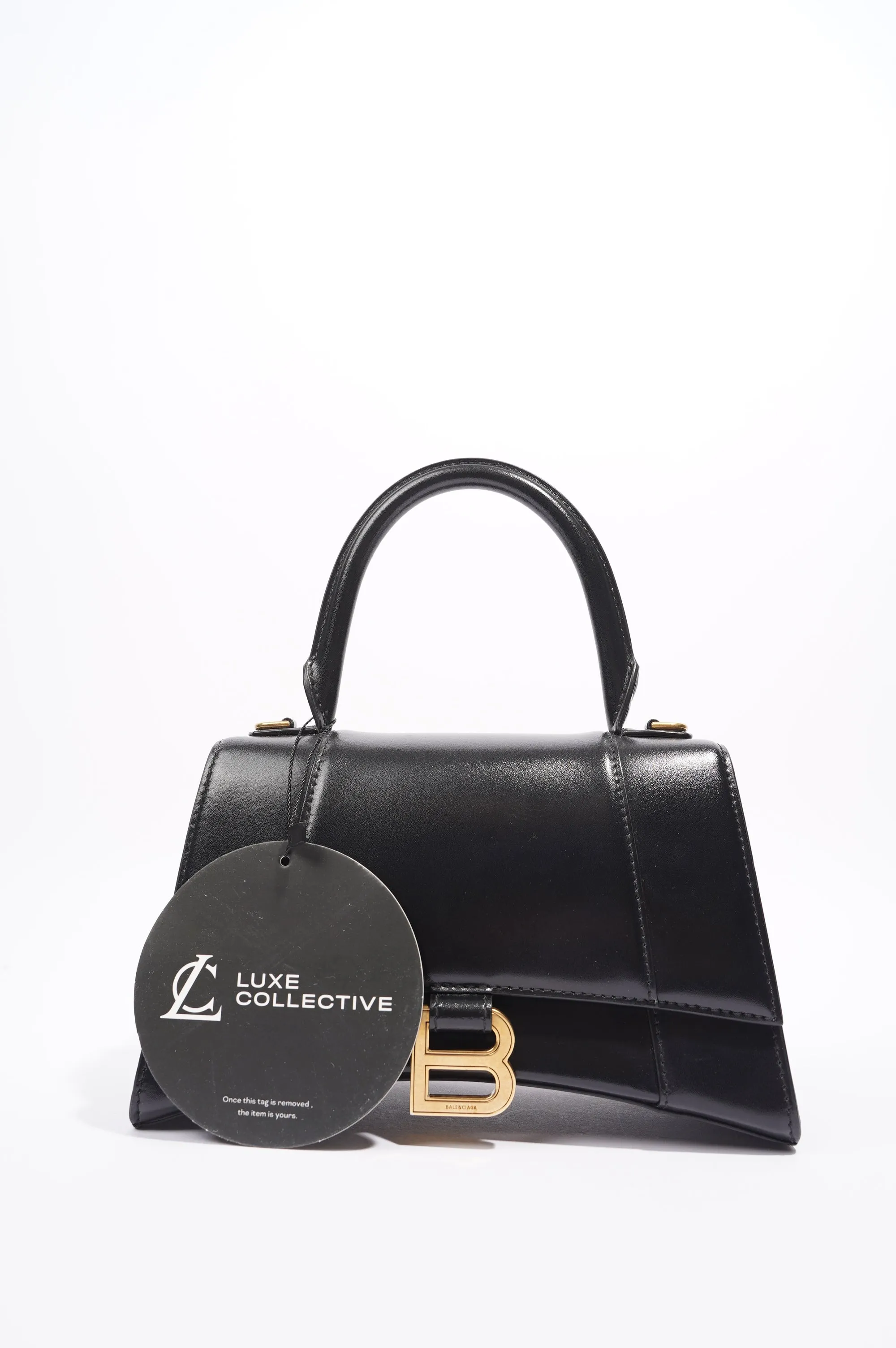 Balenciaga Hourglass Black Leather Small