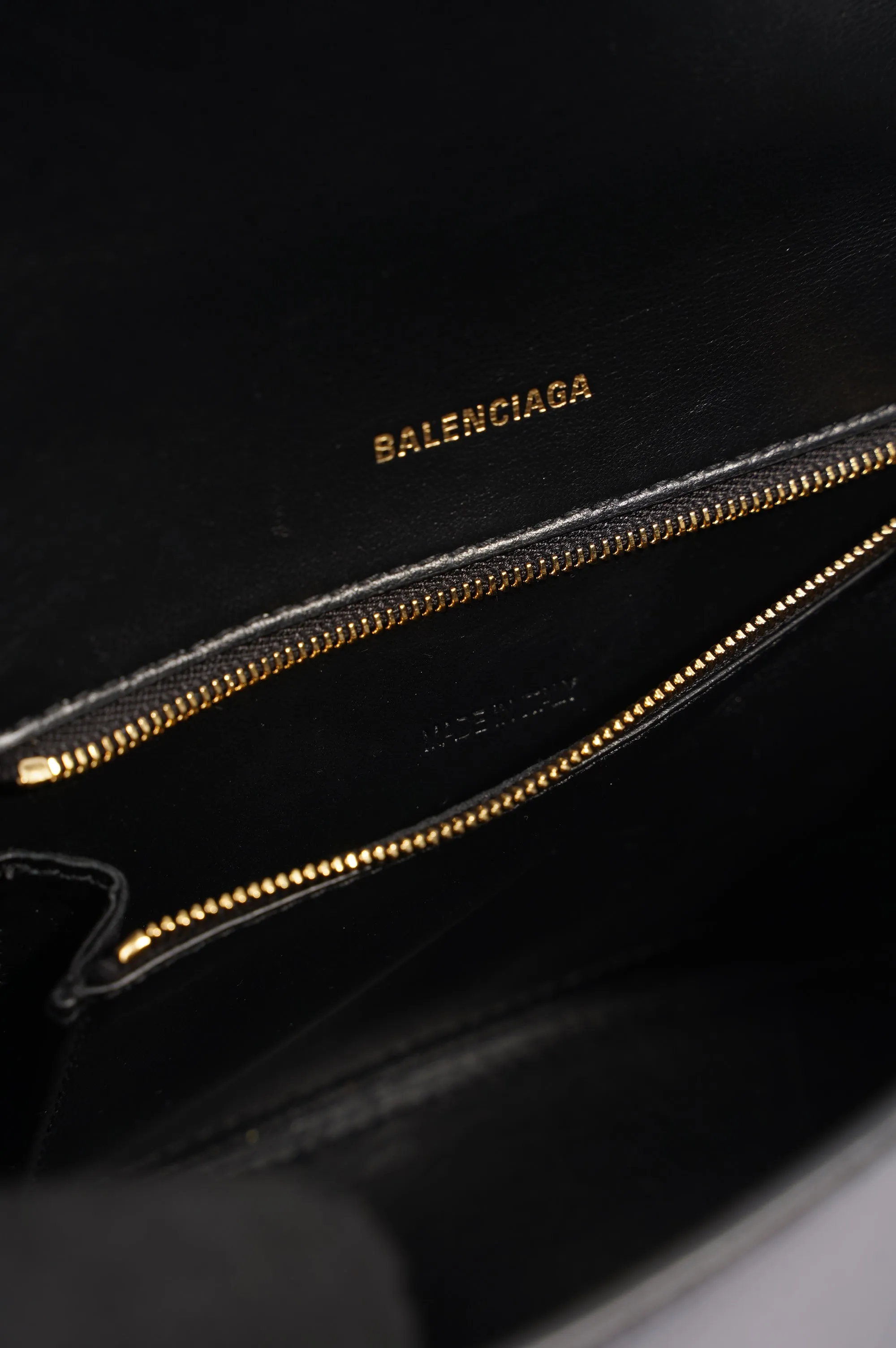 Balenciaga Hourglass Black Leather Small