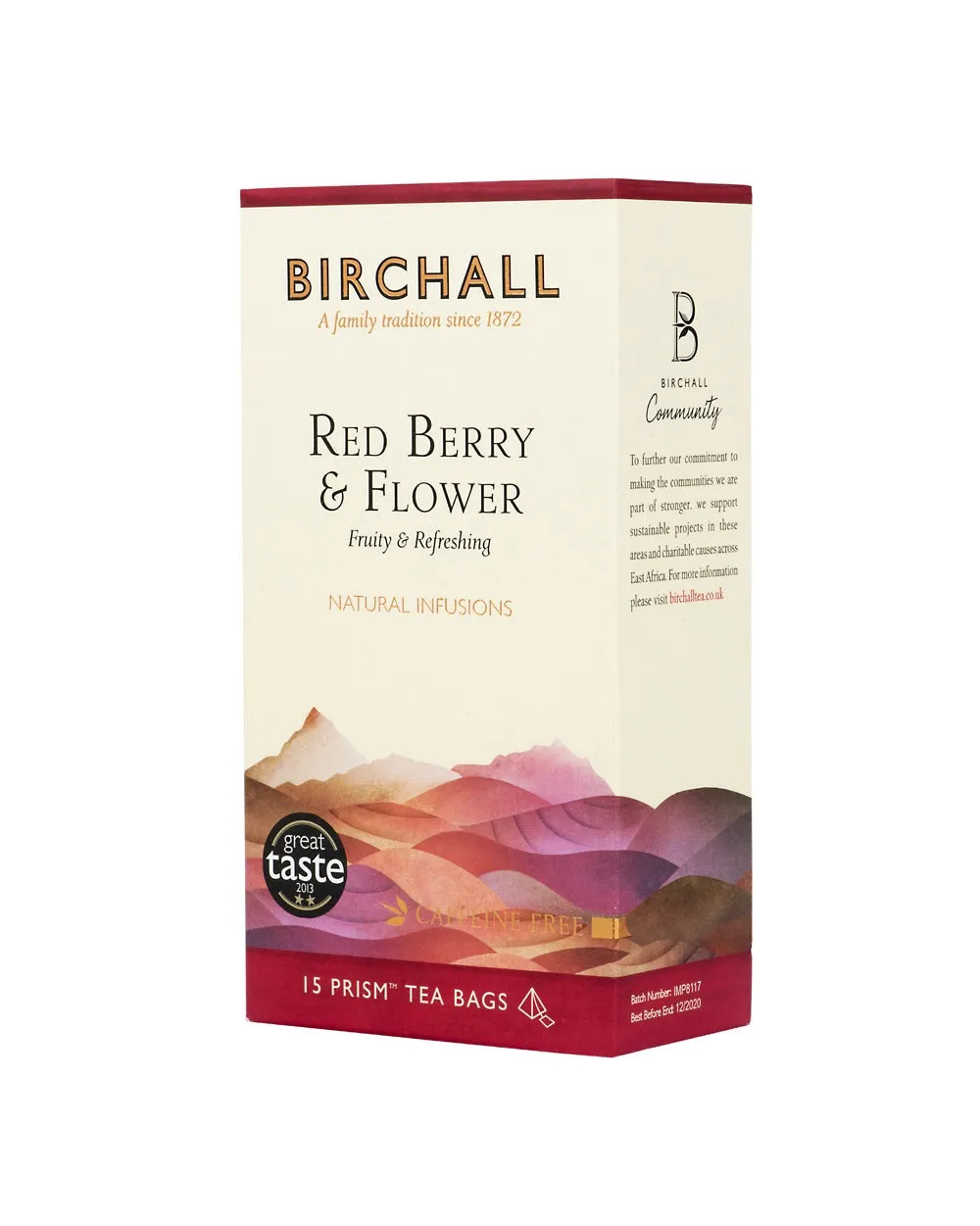 Birchall Red Berry & Flower Prism Tagged Tea