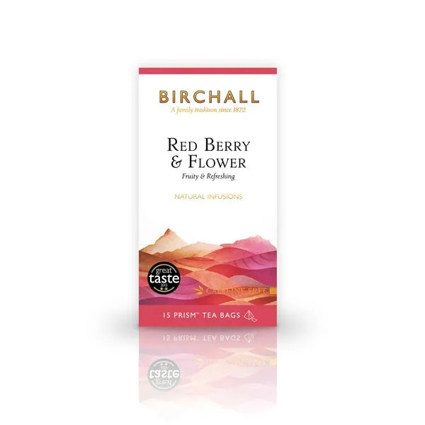 Birchall Red Berry & Flower Prism Tagged Tea