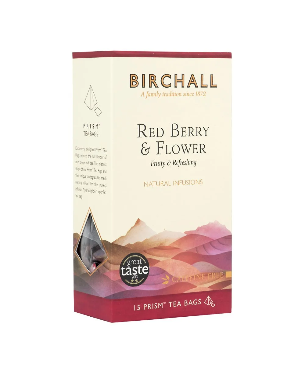 Birchall Red Berry & Flower Prism Tagged Tea