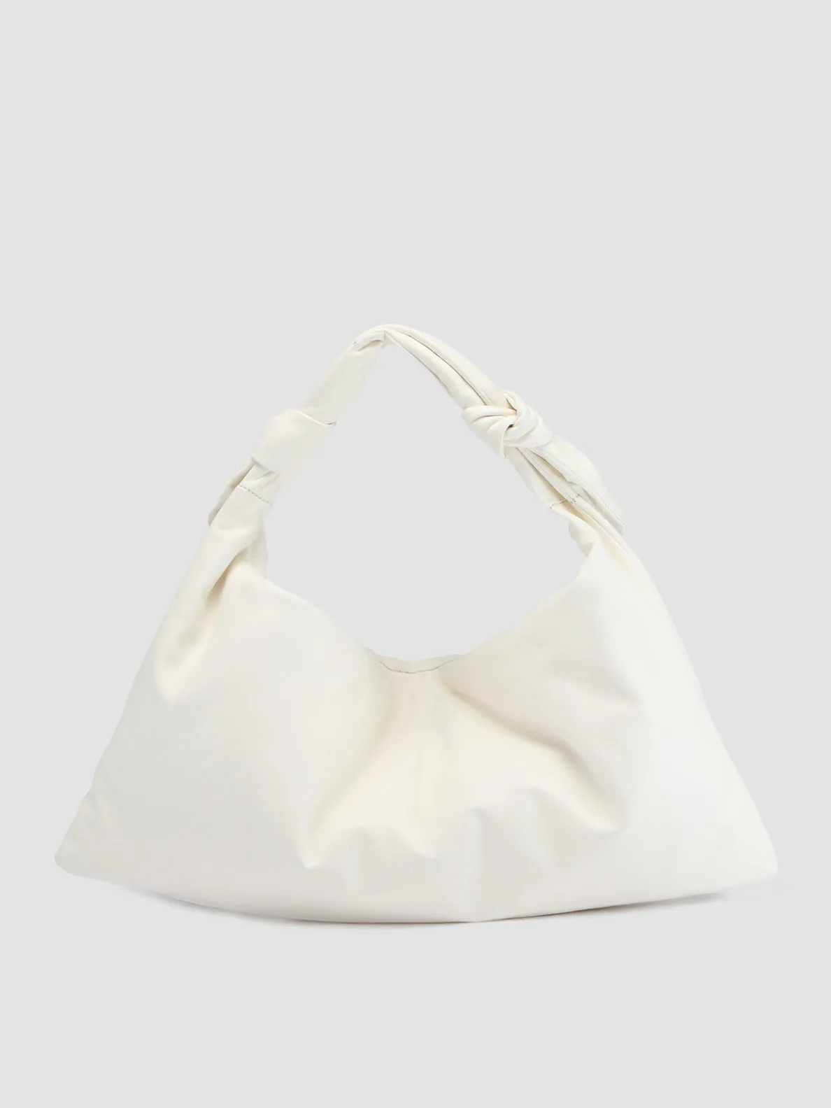 BOLINA 029 - White Leather Hobo Bag