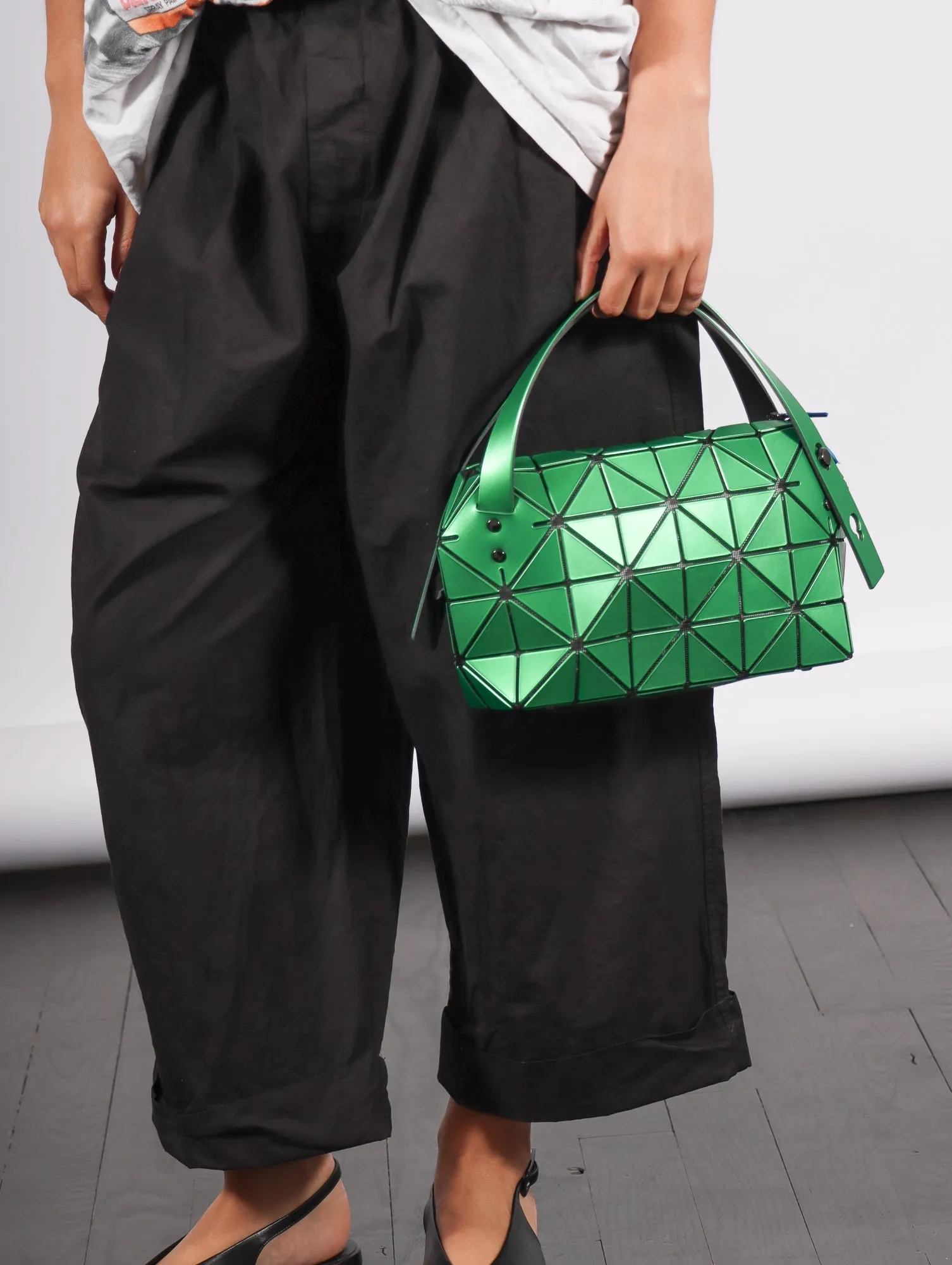 Boston Shoulder Bag in Green by Bao Bao Issey Miyake