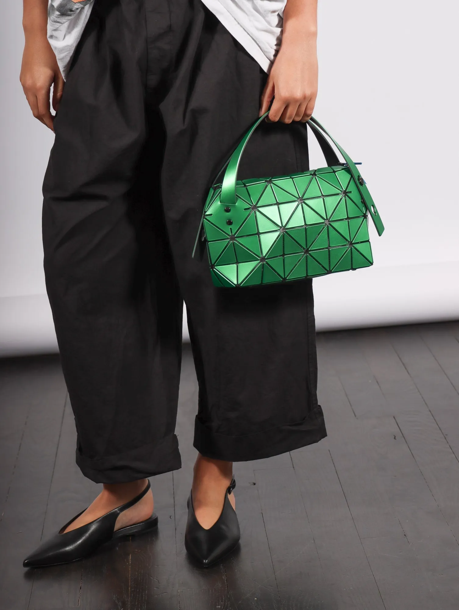 Boston Shoulder Bag in Green by Bao Bao Issey Miyake