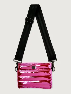 Bum Bag Crossbody - Hot Pink Mirror/ Black/ Black Web