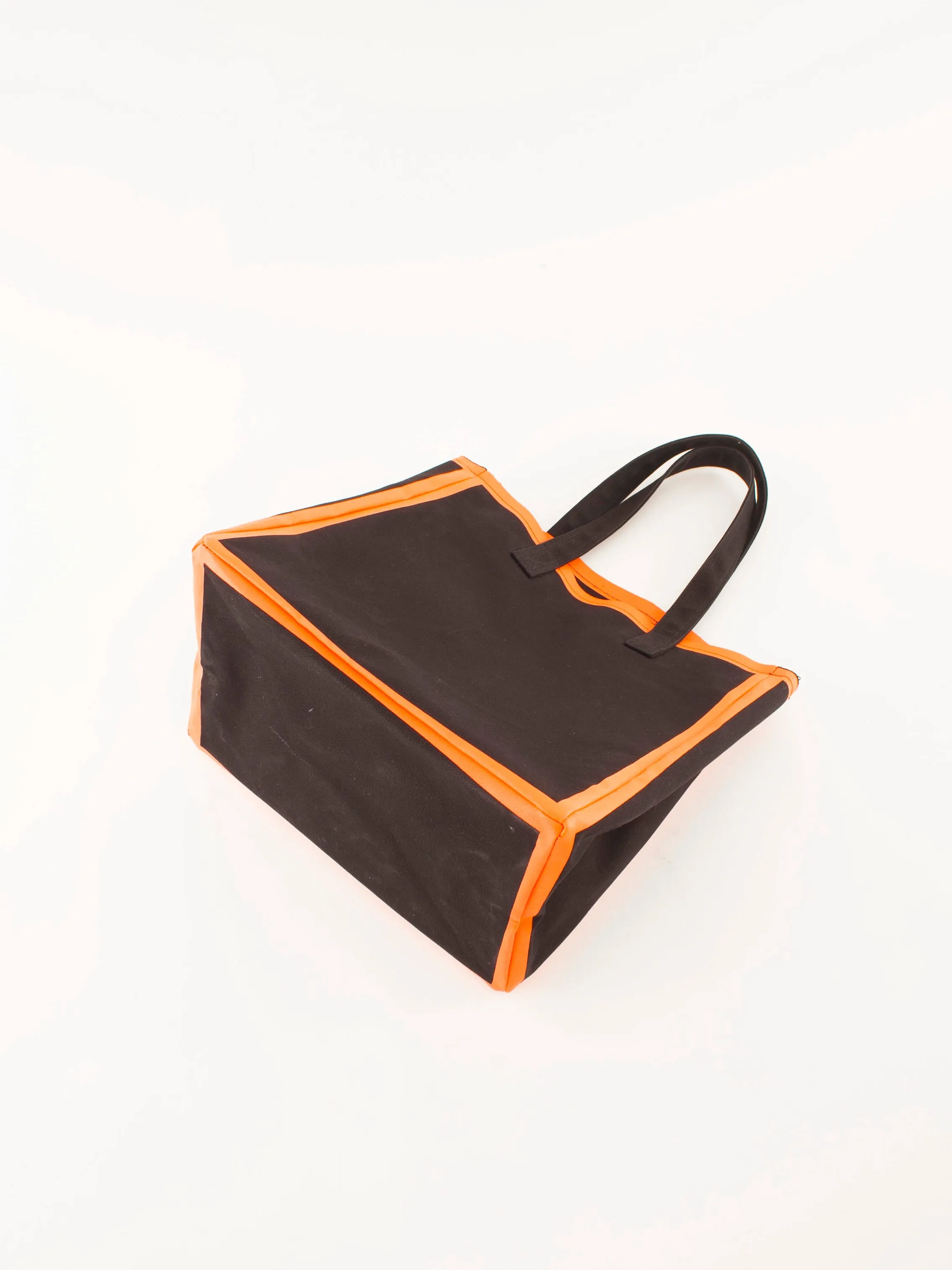 Canvas tote bag, black&orange