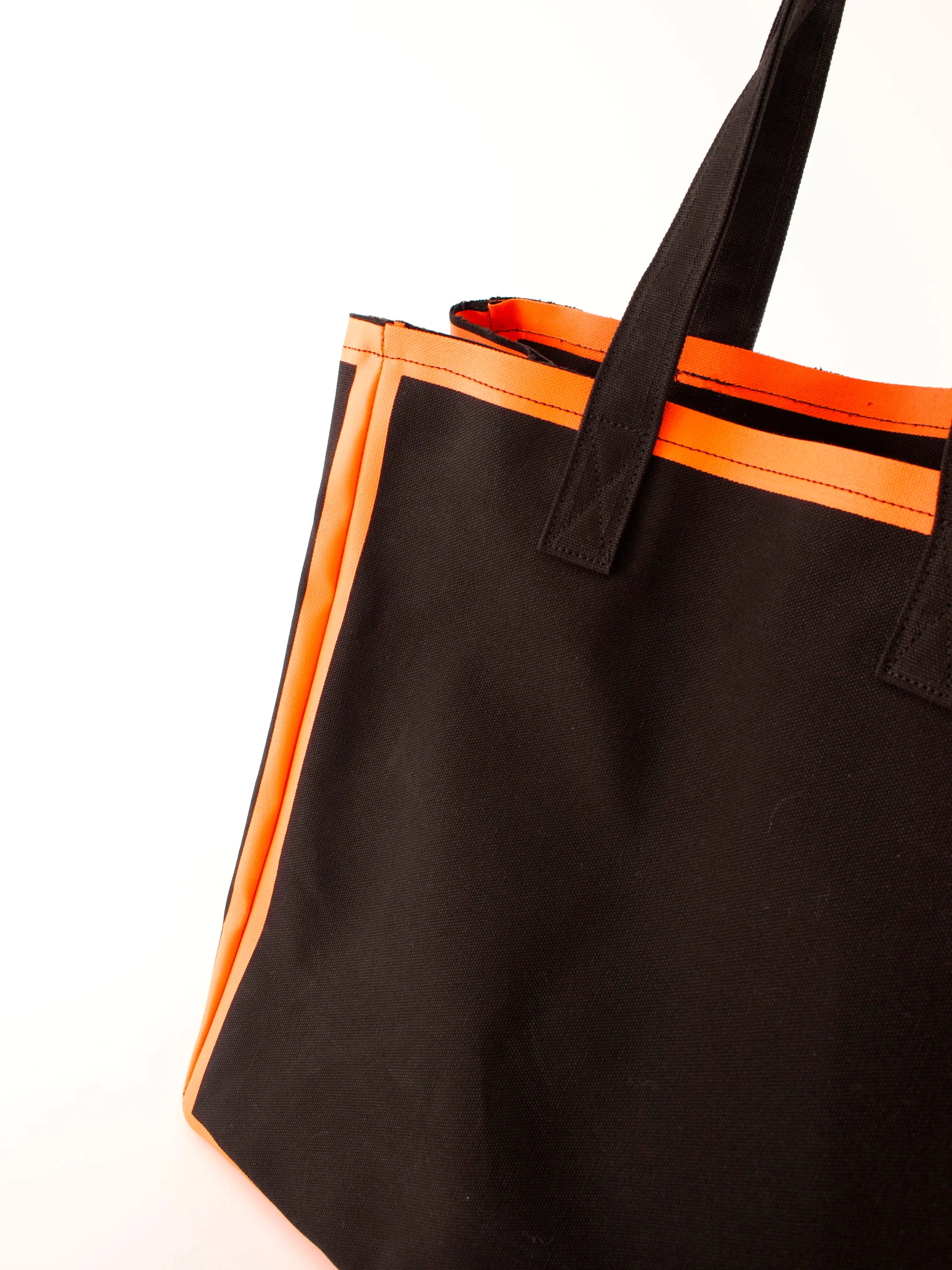 Canvas tote bag, black&orange