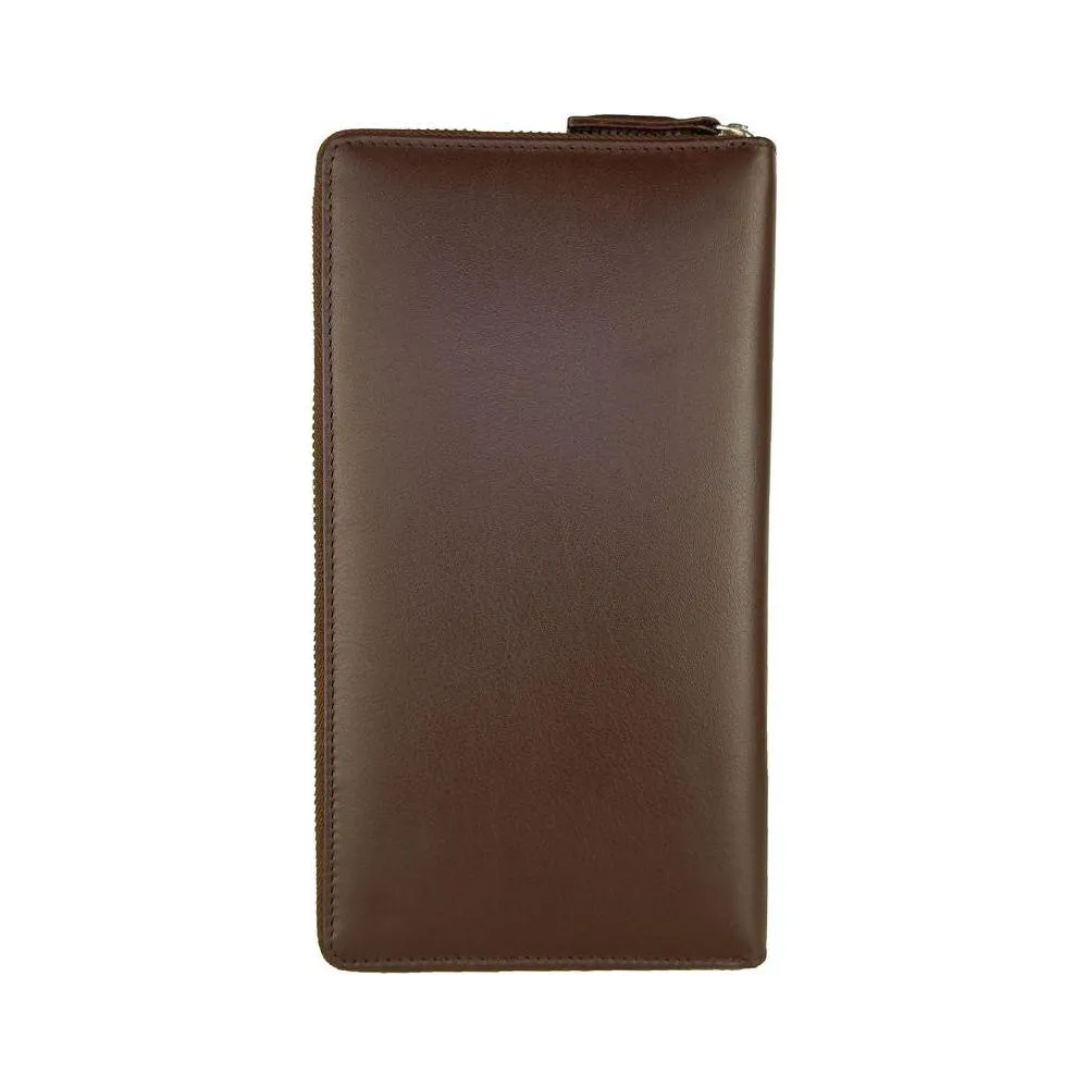 Cavalli Class Sophisticated Brown Leather Wallet