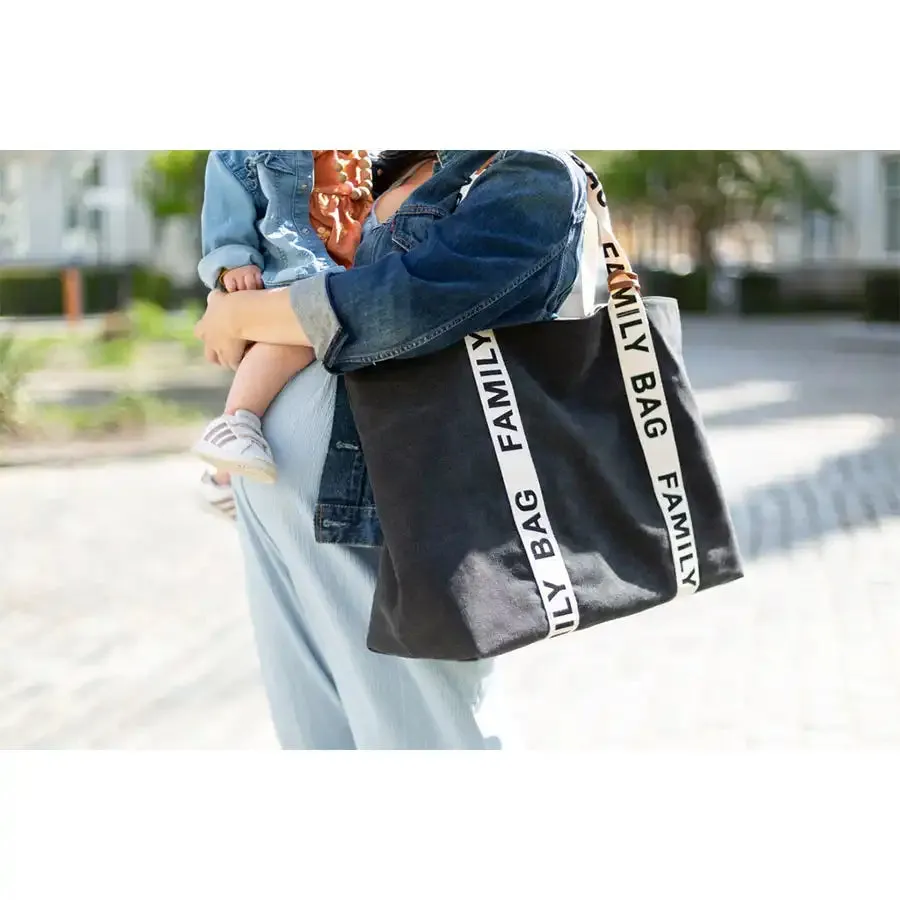 Childhome Family Bag Signature Canvas (Black)