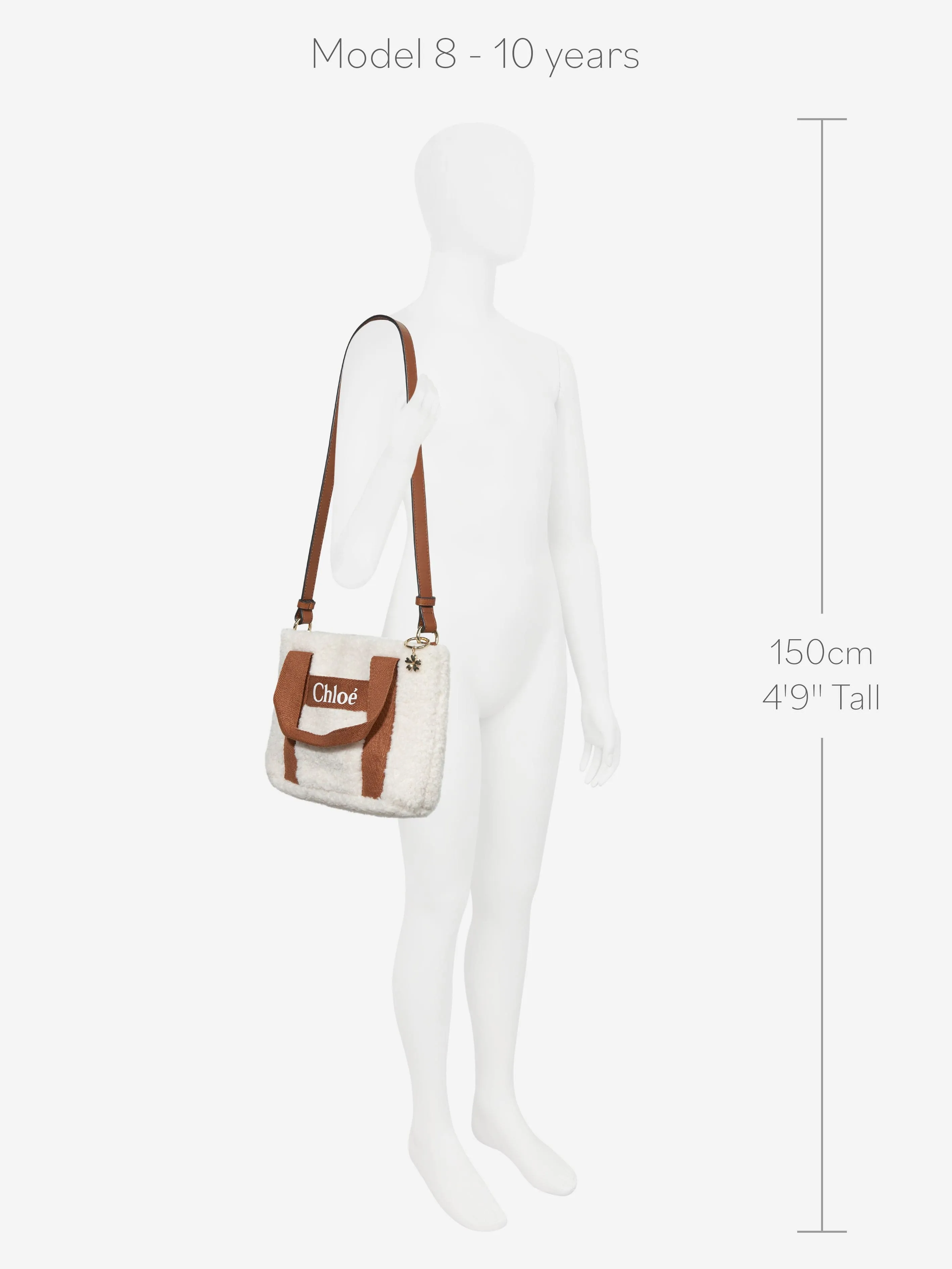 Chloé Girls Logo Shoulder Bag in Ivory