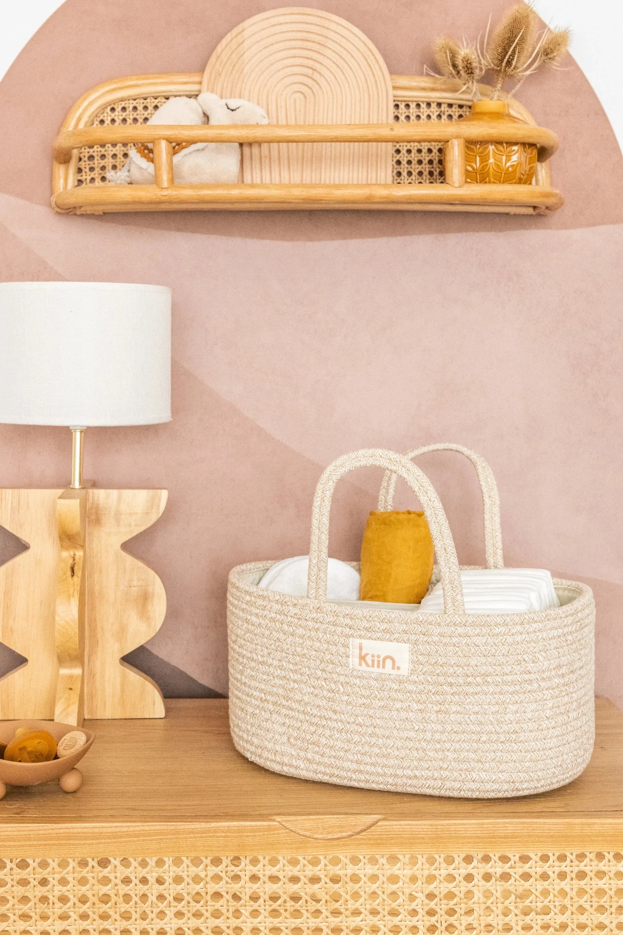 Cotton Rope Nappy Caddy Organiser