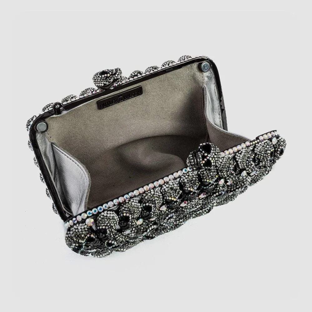 Crystal Multi Skull Clutch Bag