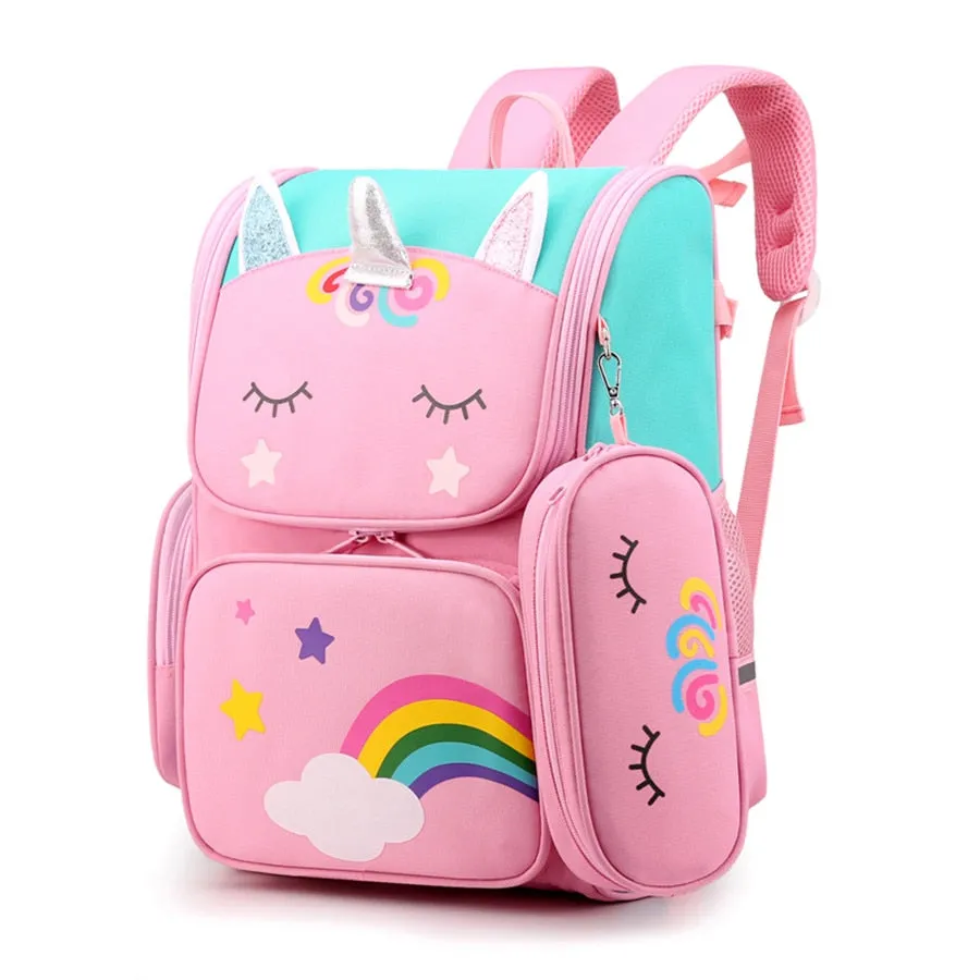 deanwangkt Cartoon 3D Creative Unicorn Children School Bags Girls Sweet Kids School Backpack Lightweight Waterproof Primary Schoolbags Big