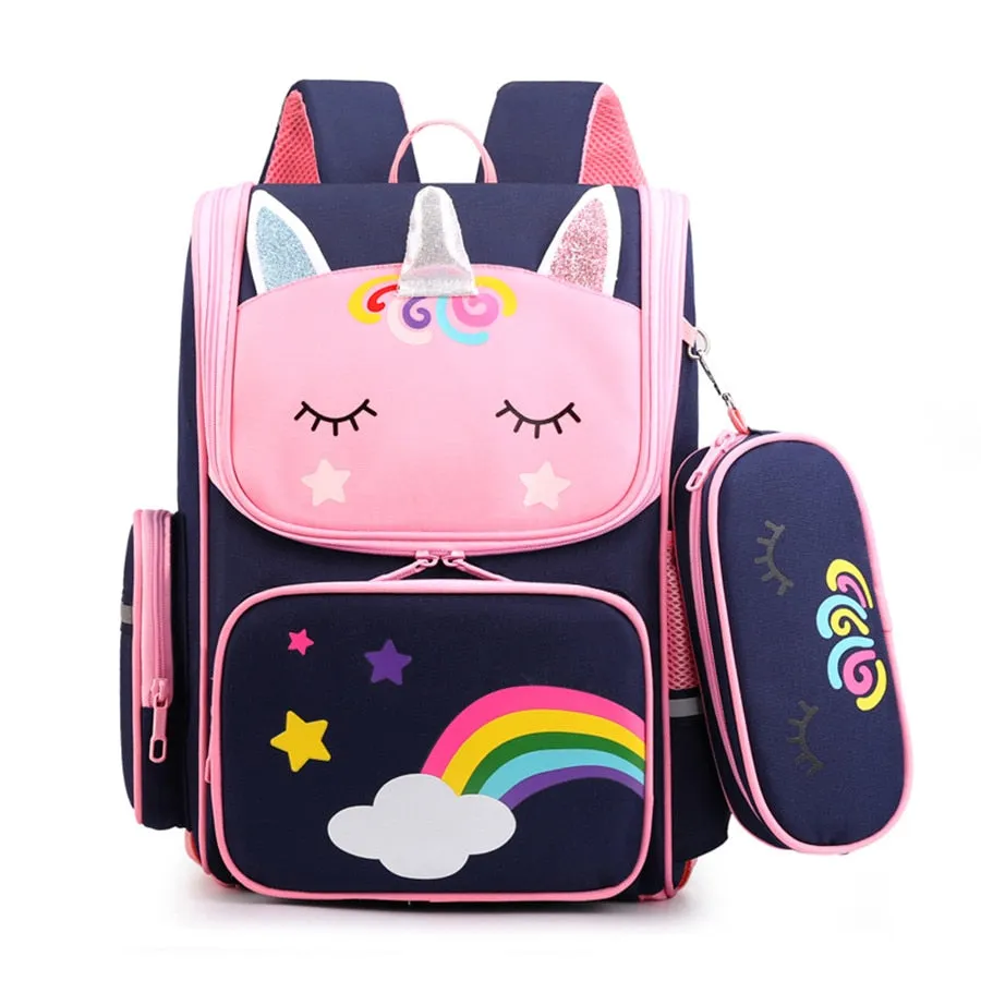 deanwangkt Cartoon 3D Creative Unicorn Children School Bags Girls Sweet Kids School Backpack Lightweight Waterproof Primary Schoolbags Big