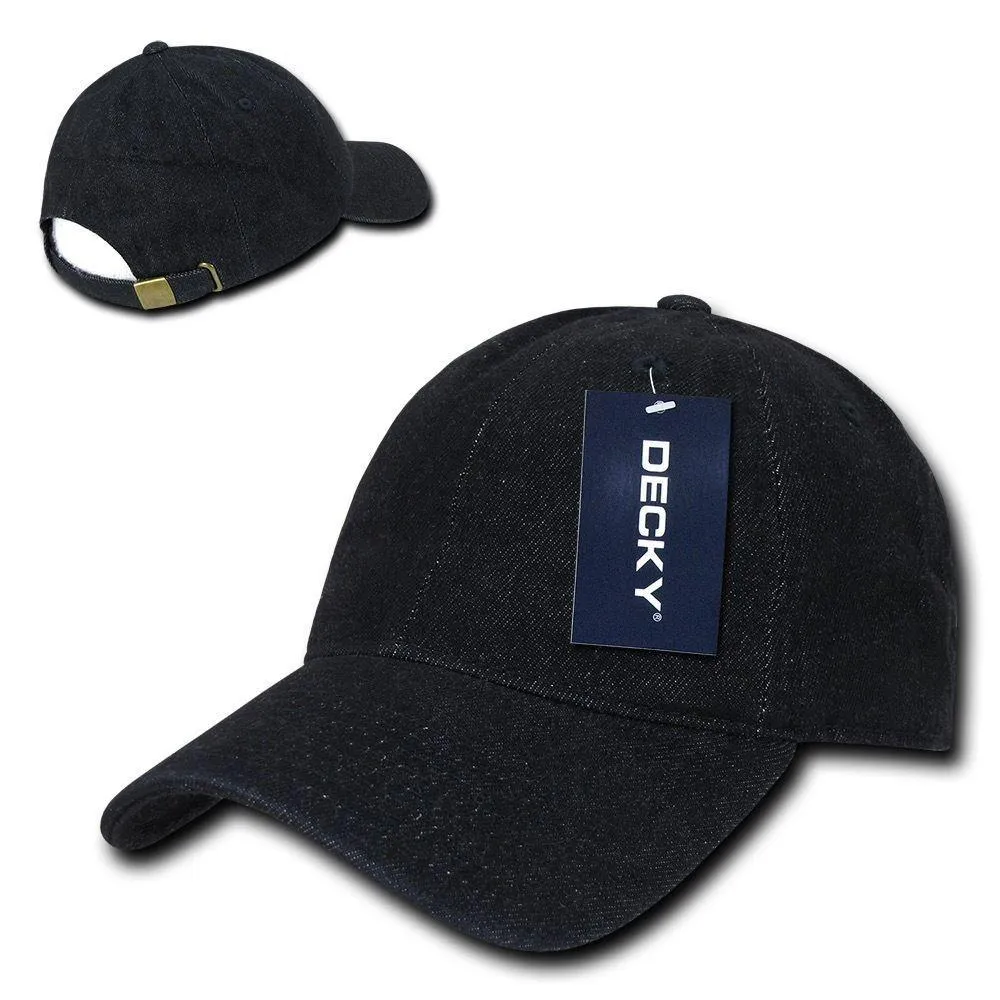 Decky Relaxed Heavy Duty Denim Low Crown Caps Hats