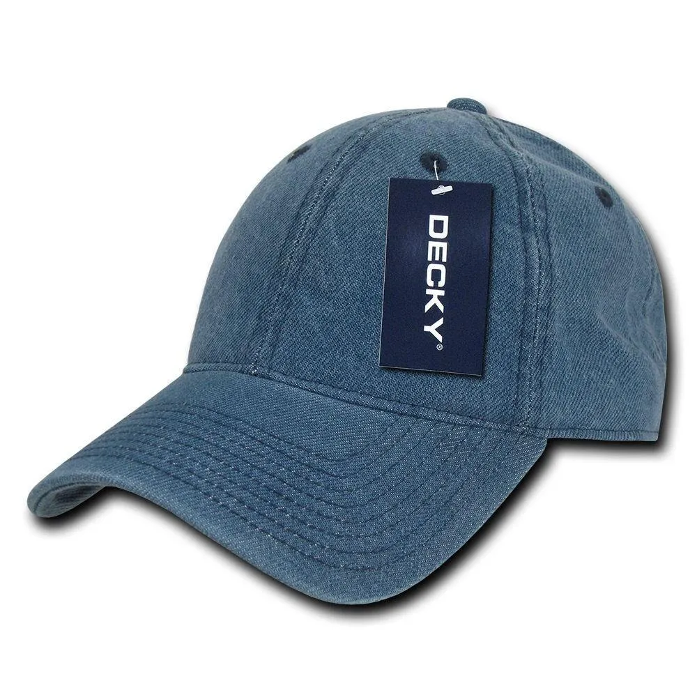 Decky Relaxed Heavy Duty Denim Low Crown Caps Hats