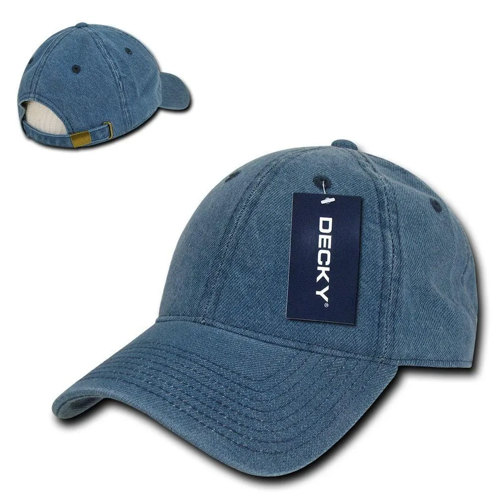 Decky Relaxed Heavy Duty Denim Low Crown Caps Hats