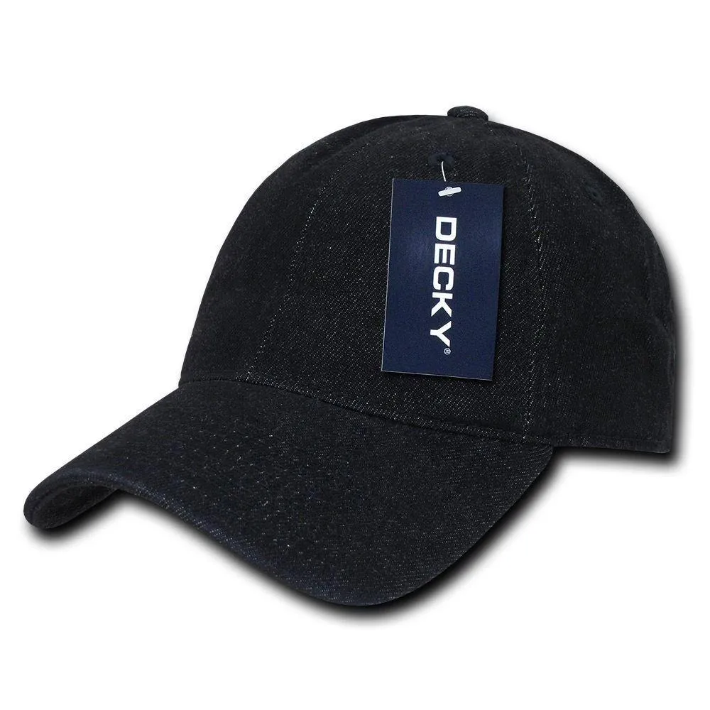 Decky Relaxed Heavy Duty Denim Low Crown Caps Hats