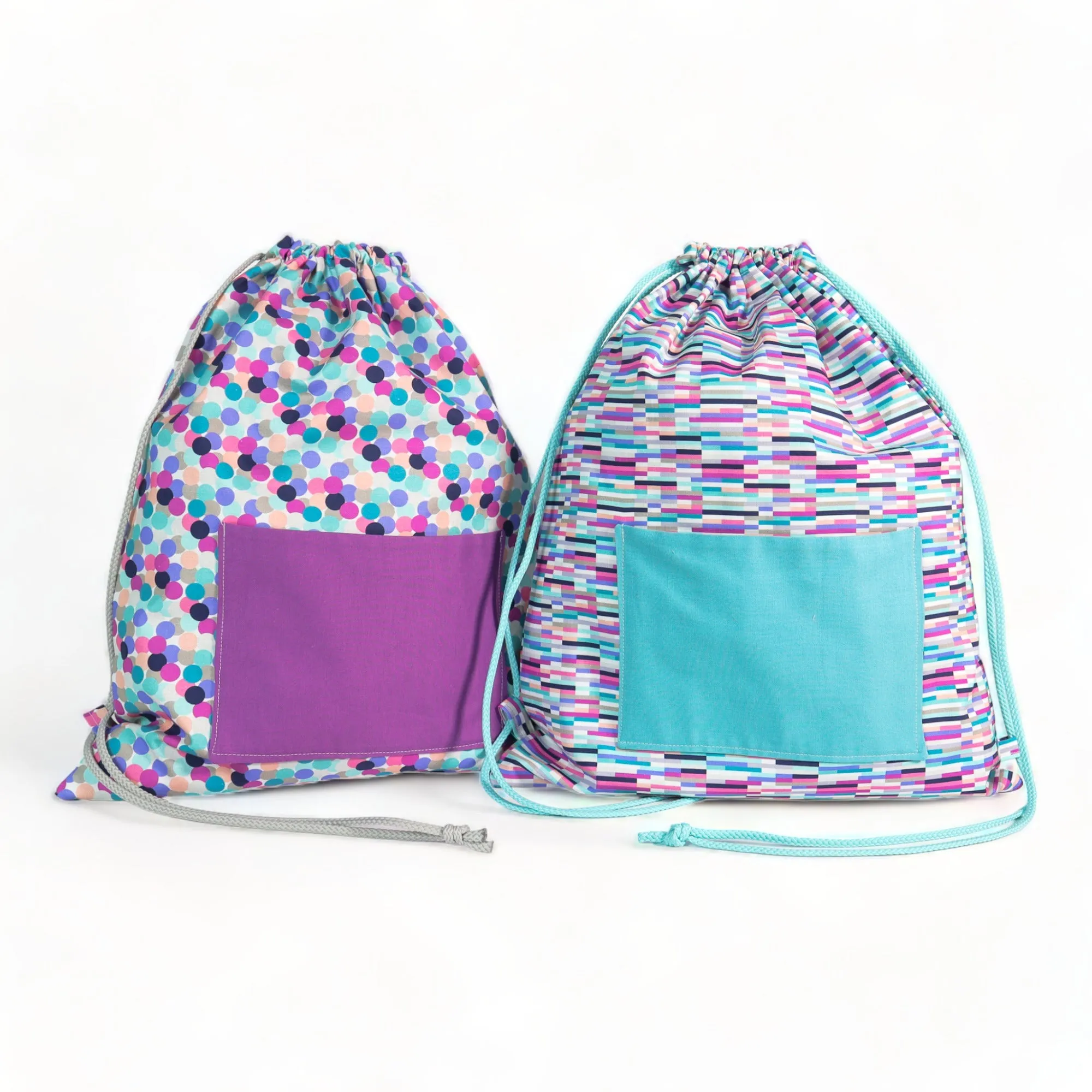 Drawstring Backpack Sewing Kit  - Block Stripes