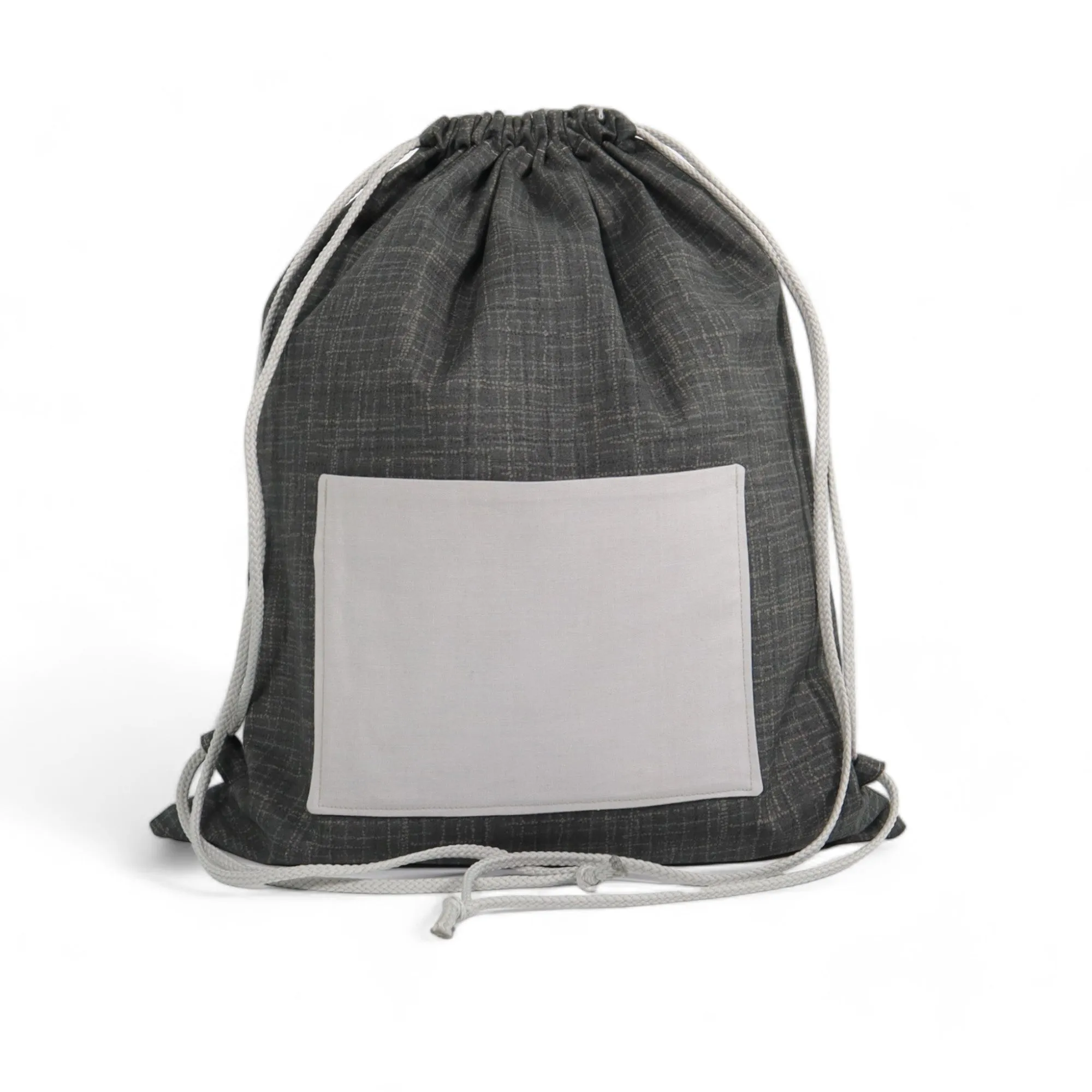 Drawstring Backpack Sewing Kit  - Gray