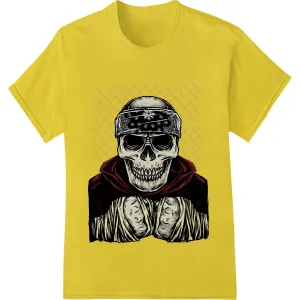 Edgy Bandana Skull - Rebels Only DTF Print Heat Transfer