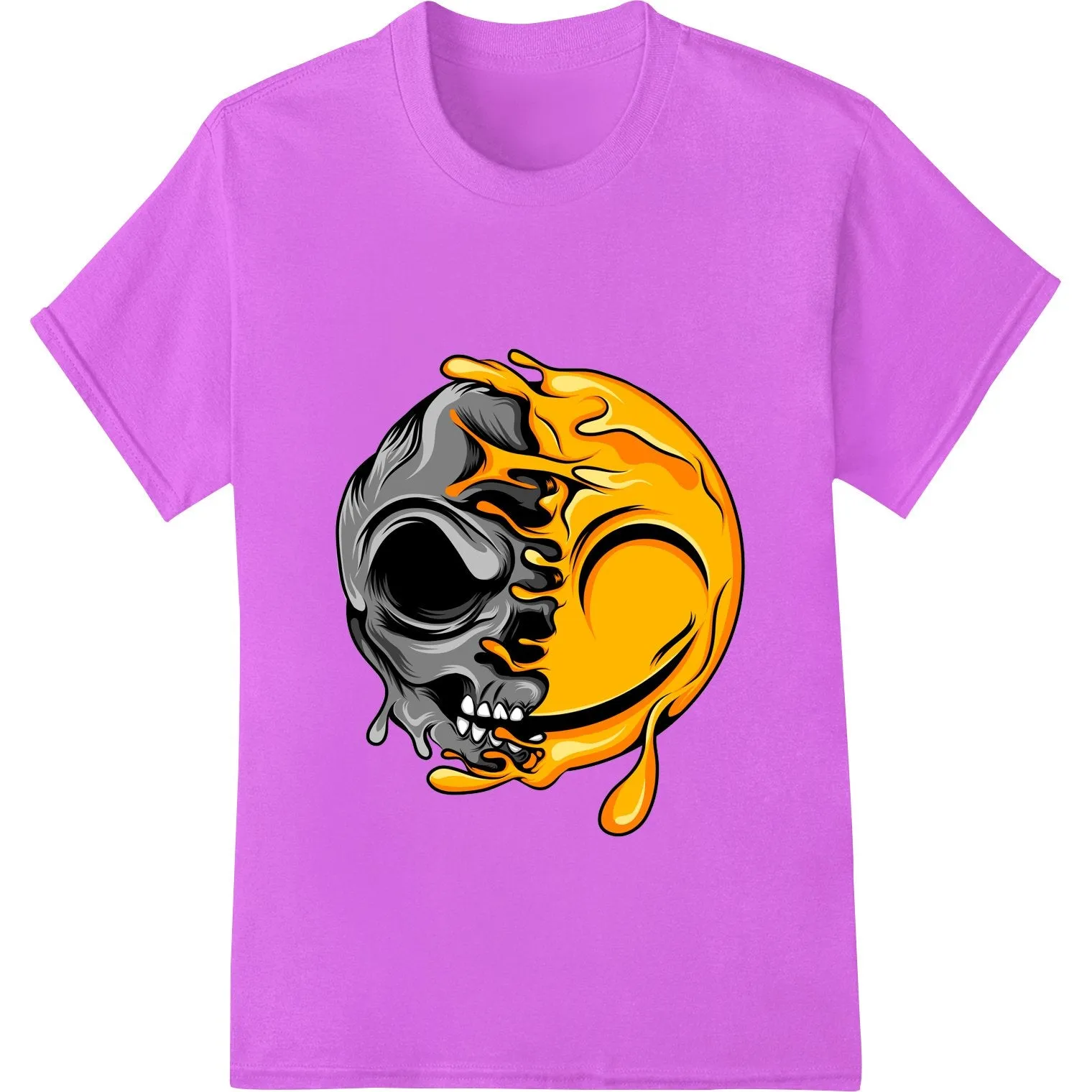 Fiery Skull Flames - Edgy Heat Transfer DTF Print