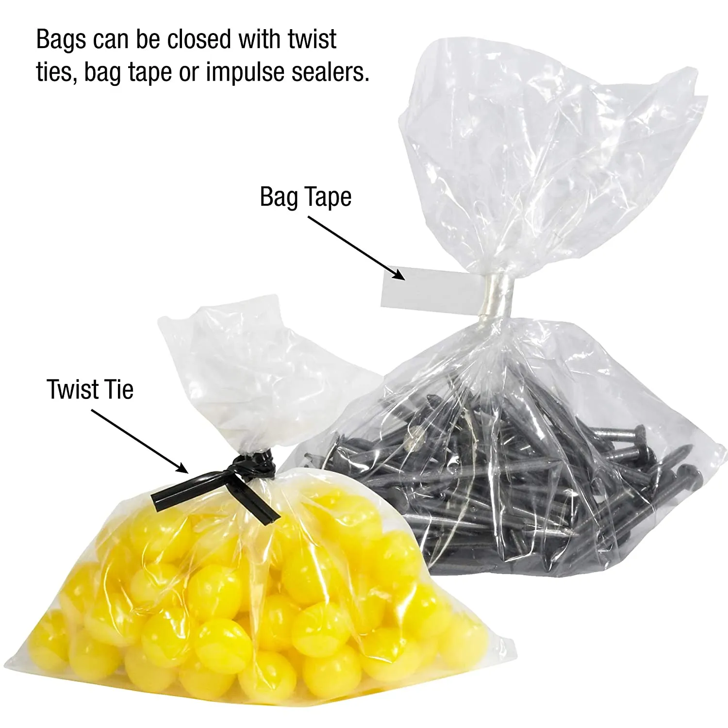 Flat Open Top Clear Plastic Bags for Party Favors, Gifts, Parts, Storage, Packaging, and More 10X16 100’S - 43122212399