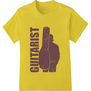 Grunge Guitarist Silhouette - Edgy Rocker DTF Print