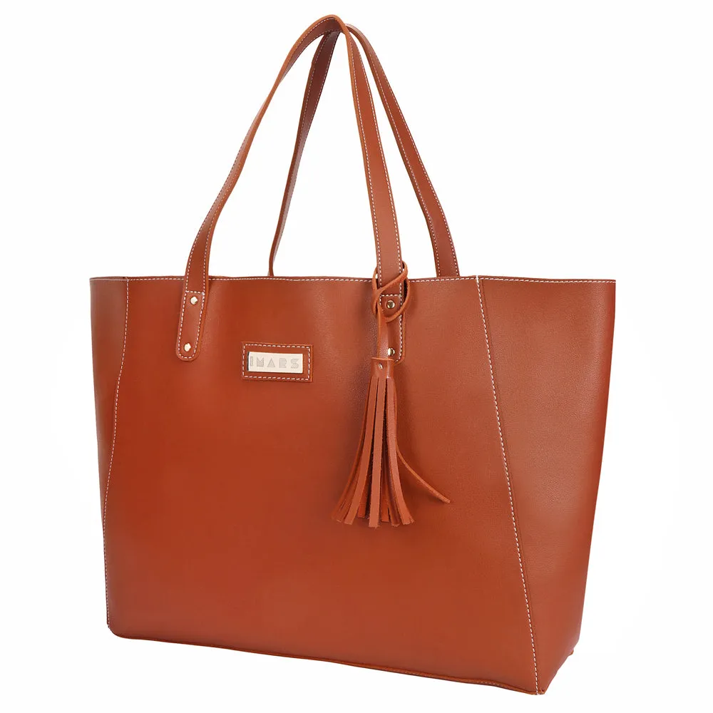 IMARS Tote Tan For Women & Girls (Handbag) Made With Faux Leather