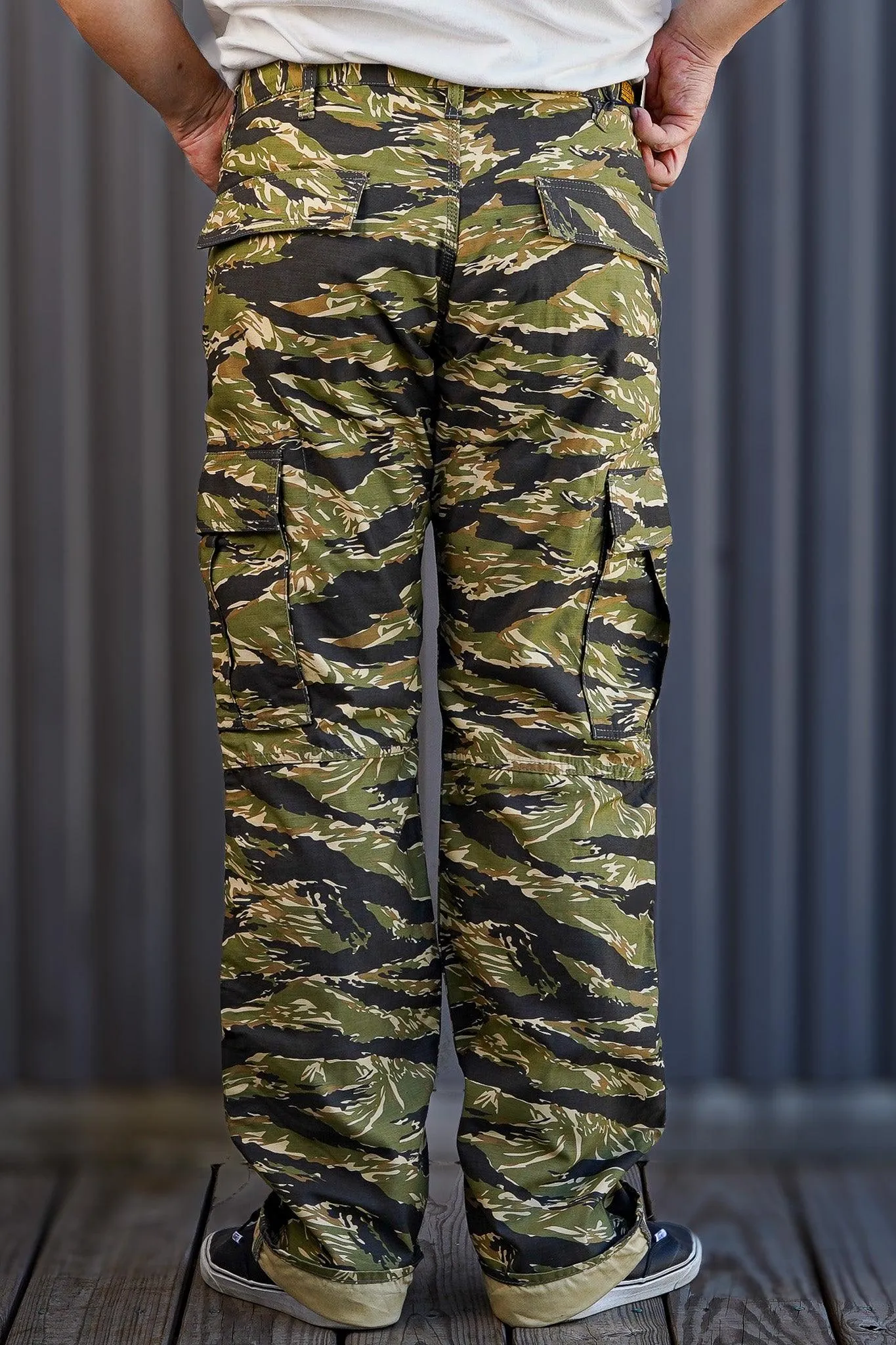 Iron Heart IH-737-TSC Satin Camouflage Cargo Pants - Tiger Stripe