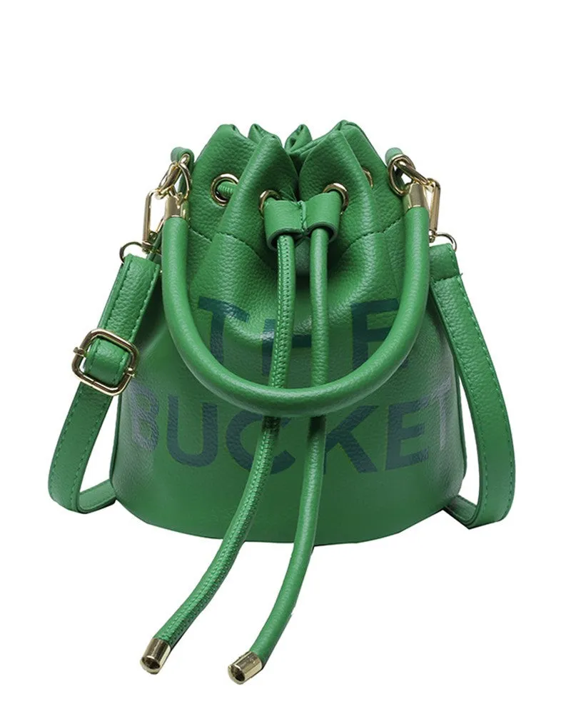 Its All In The Leather Bucket Bag