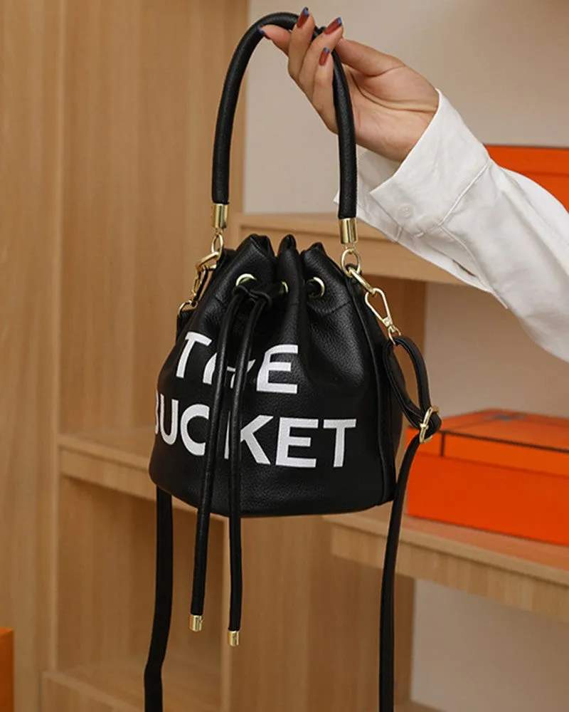 Its All In The Leather Bucket Bag