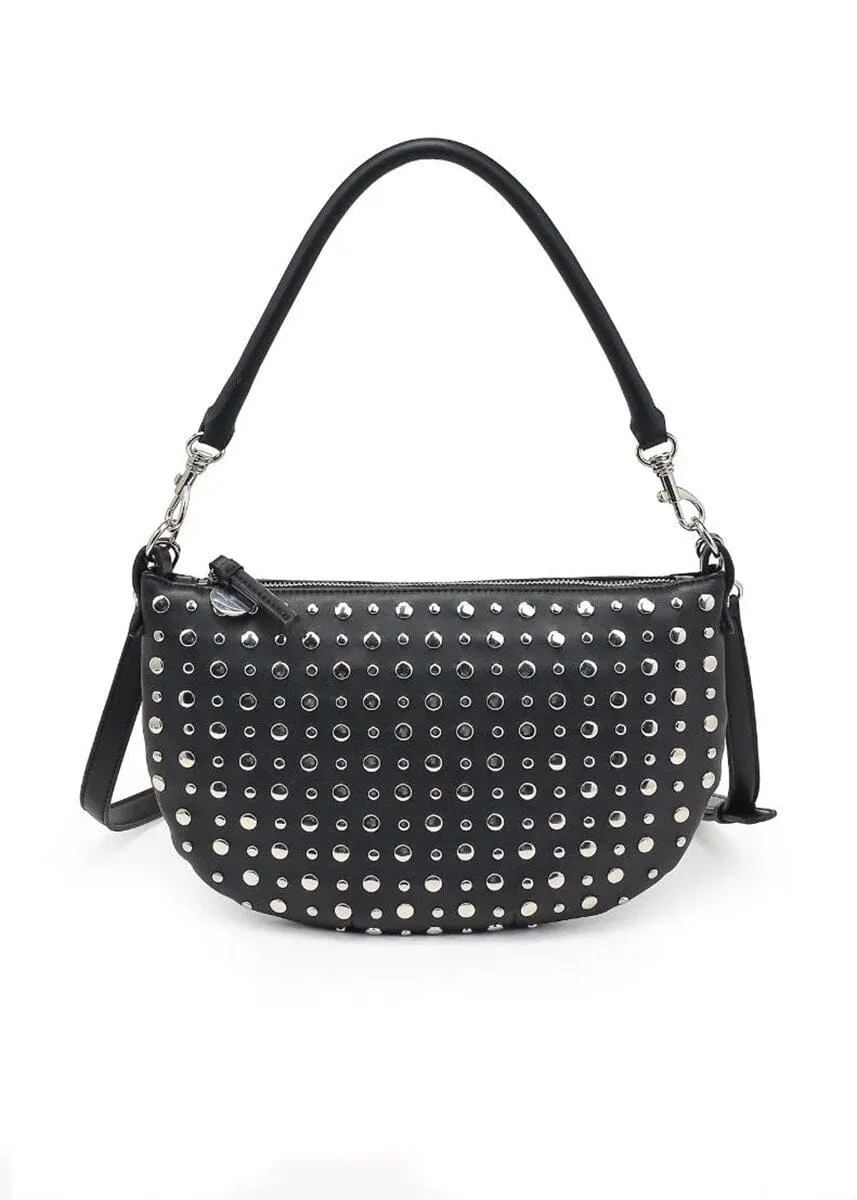 Jordan Studded Shoulder Bag - Black