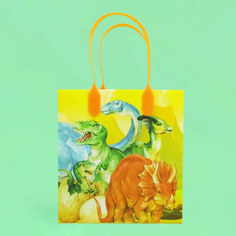 Jurassic Dinosaur Party Favor Bags Treat Bags - Set of 6 or 12