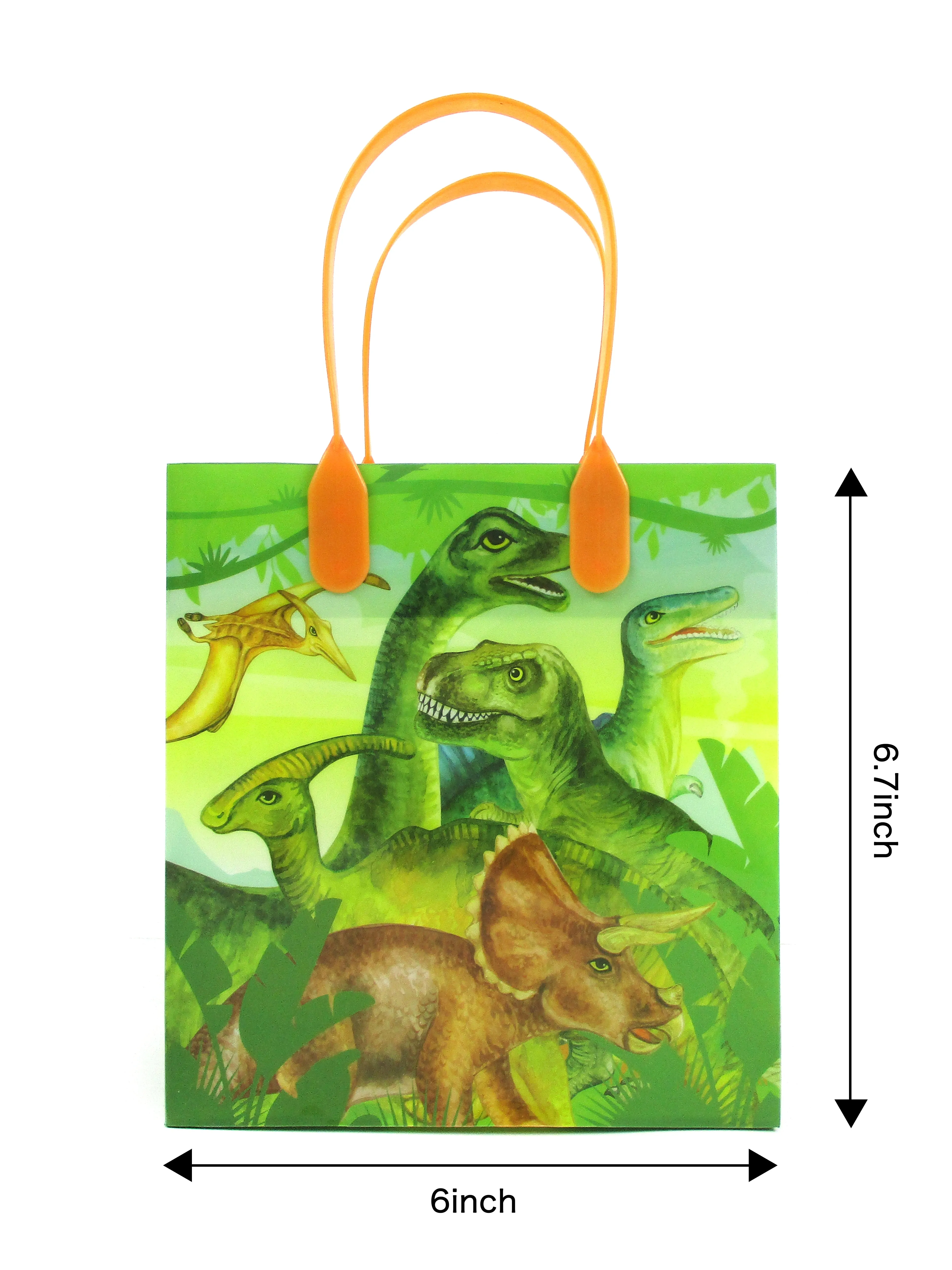 Jurassic Dinosaur Party Favor Bags Treat Bags - Set of 6 or 12