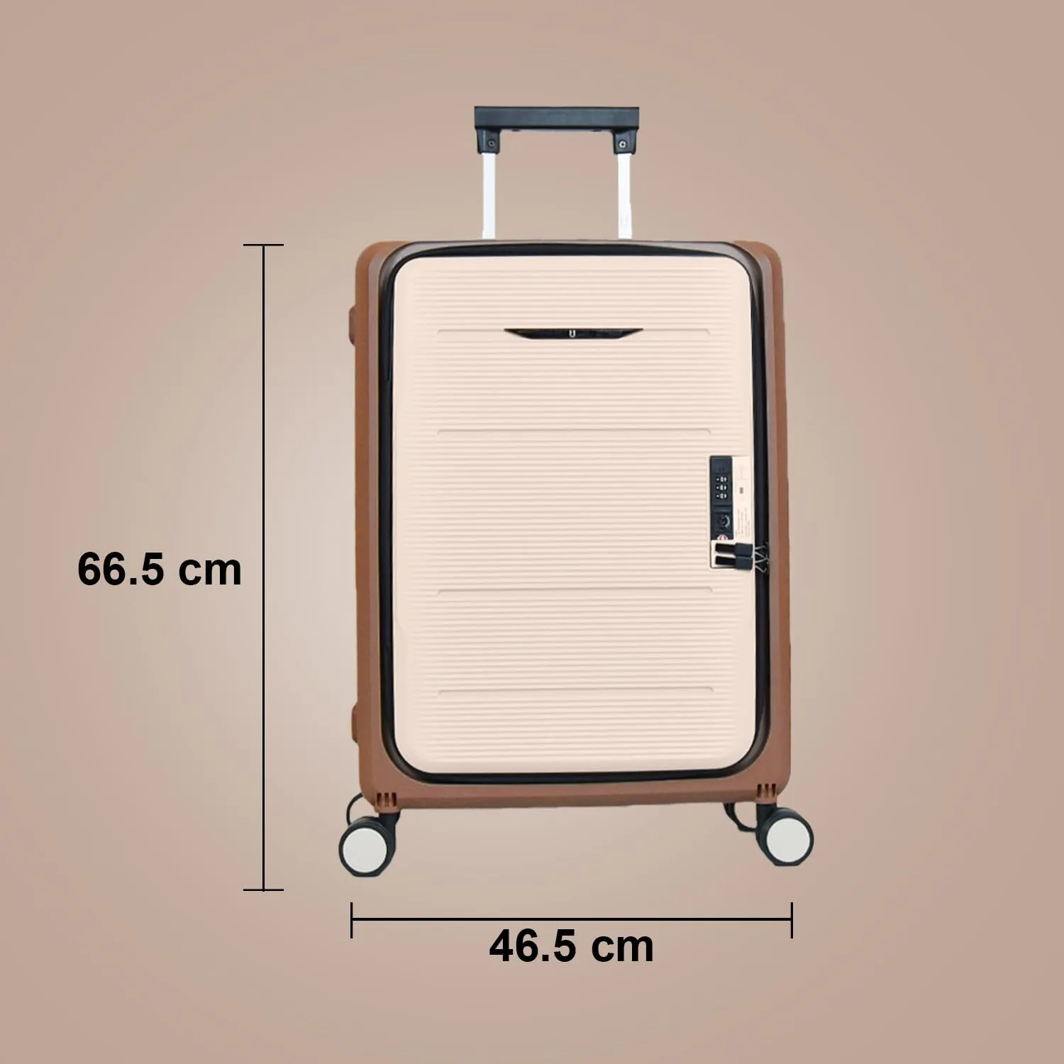 Kuber Industries Luggage Bag | Trolley Bags for Travel | Collapsible Luggage Bag | Travelling Bag | Trolley Bags for Suitcase | Lightweight Luggage Bag | 24 Inch | Pack of 6 | Coffee