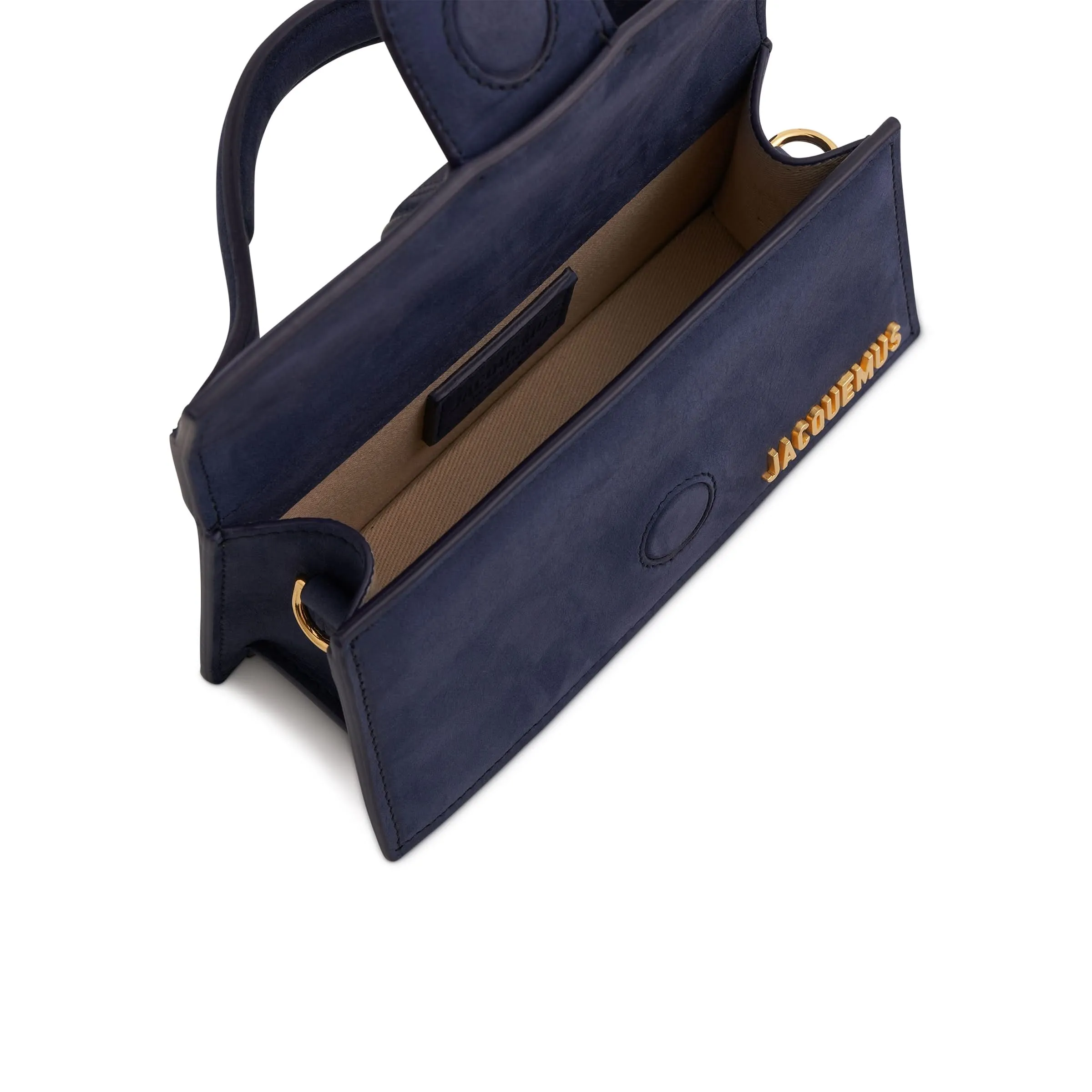 Le Bambino Mini Leather Bag in Dark Navy