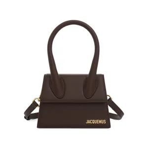 Le Chiquito Moyen Leather Bag in Midnight Brown