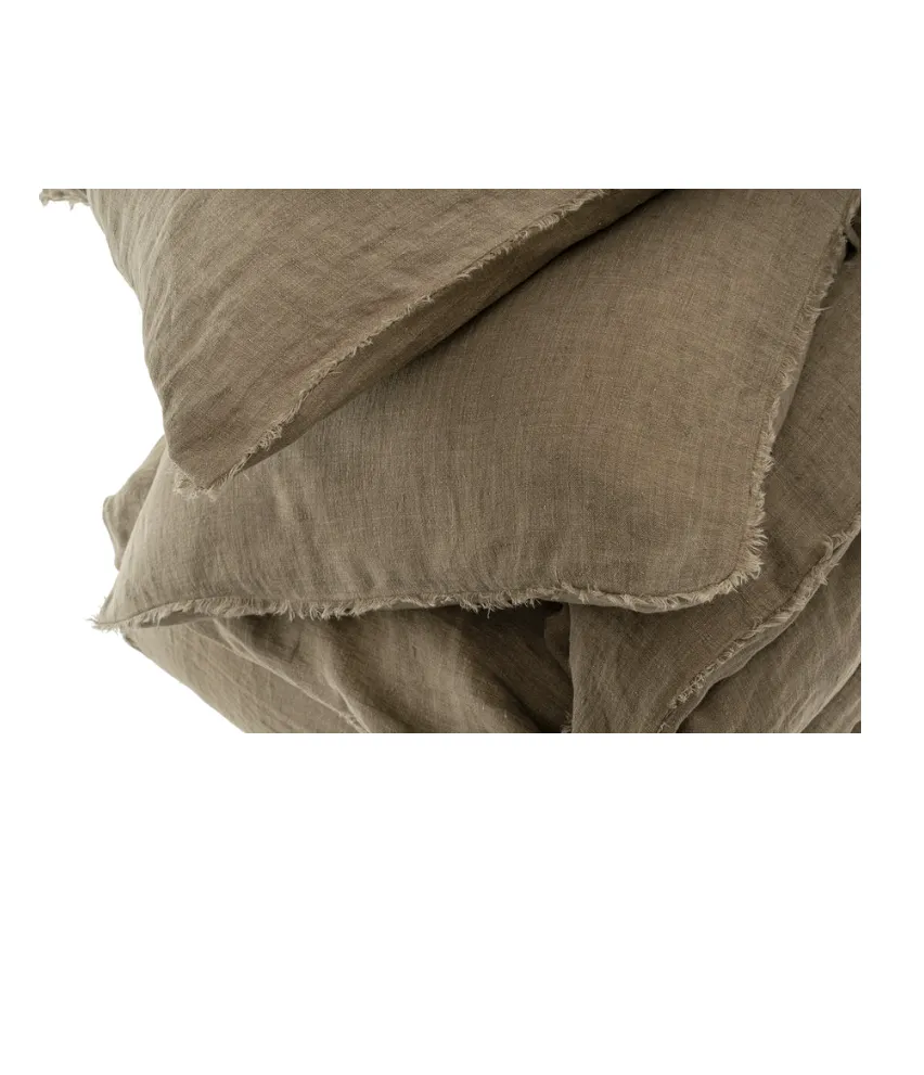 LINA LINEN DUVET SET, MINK