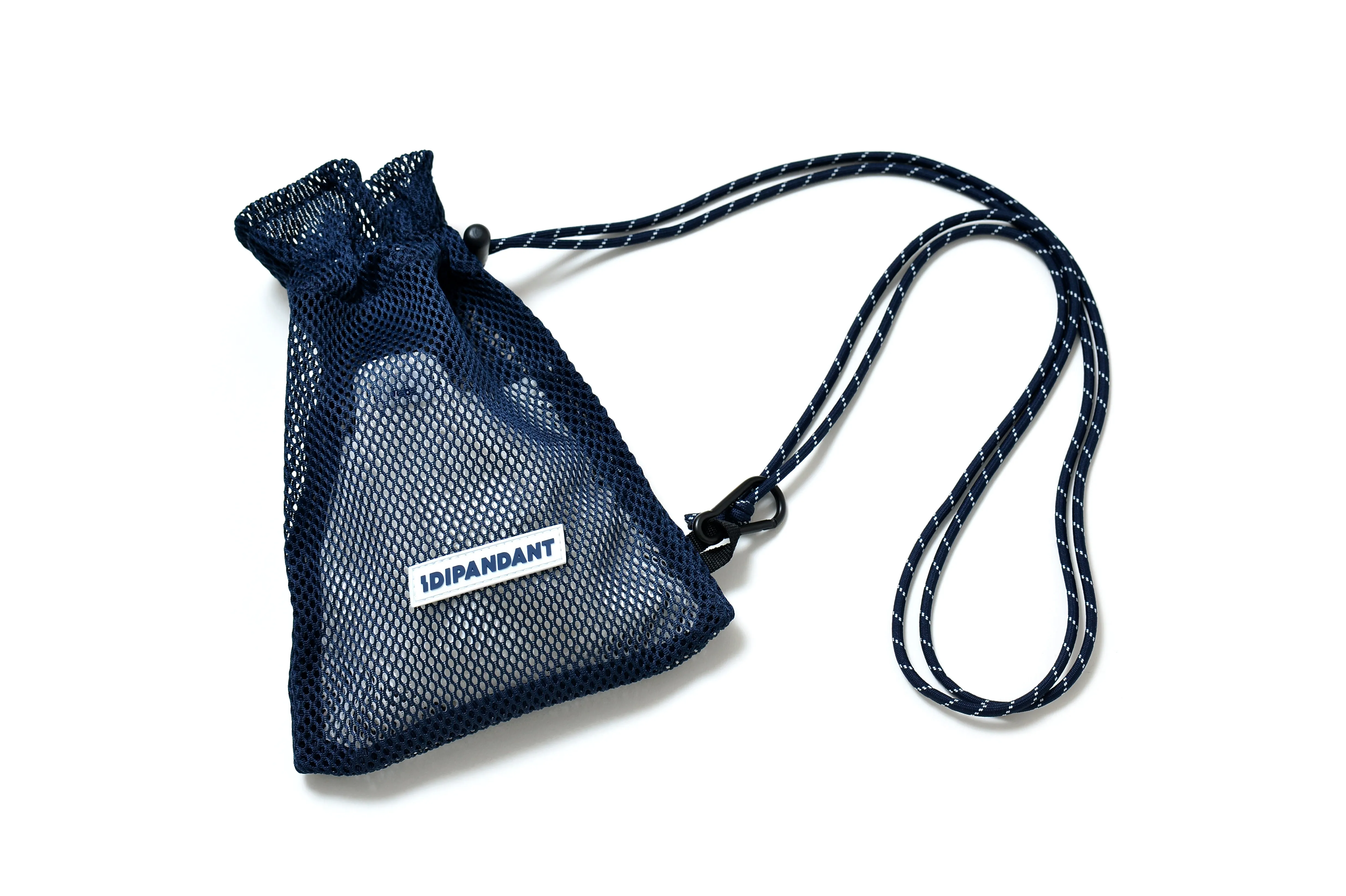 Logo Mesh Drawstring Shoulder Pouch