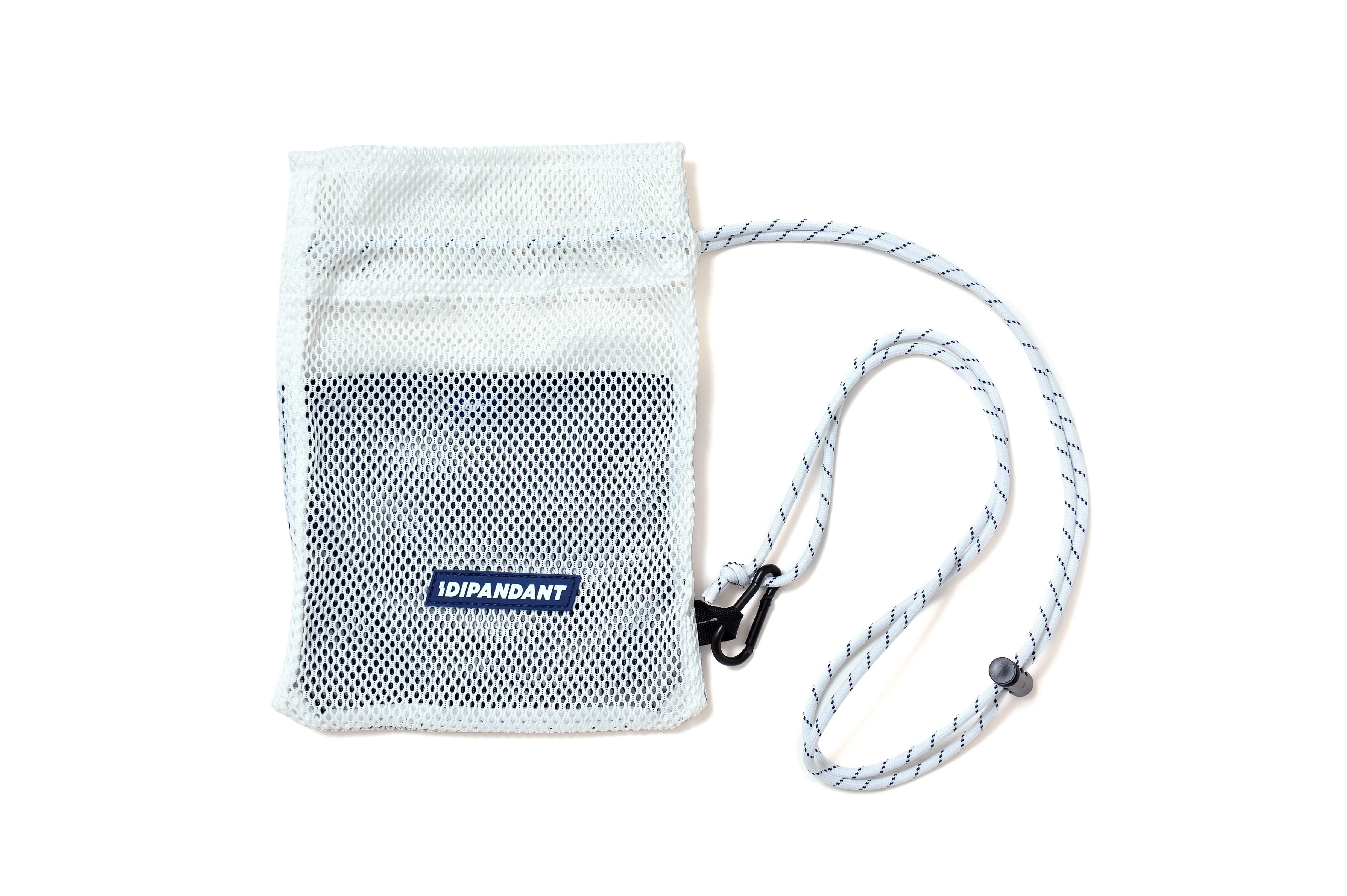 Logo Mesh Drawstring Shoulder Pouch