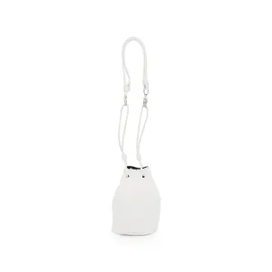 Micro Tabi Bucket Bag in White