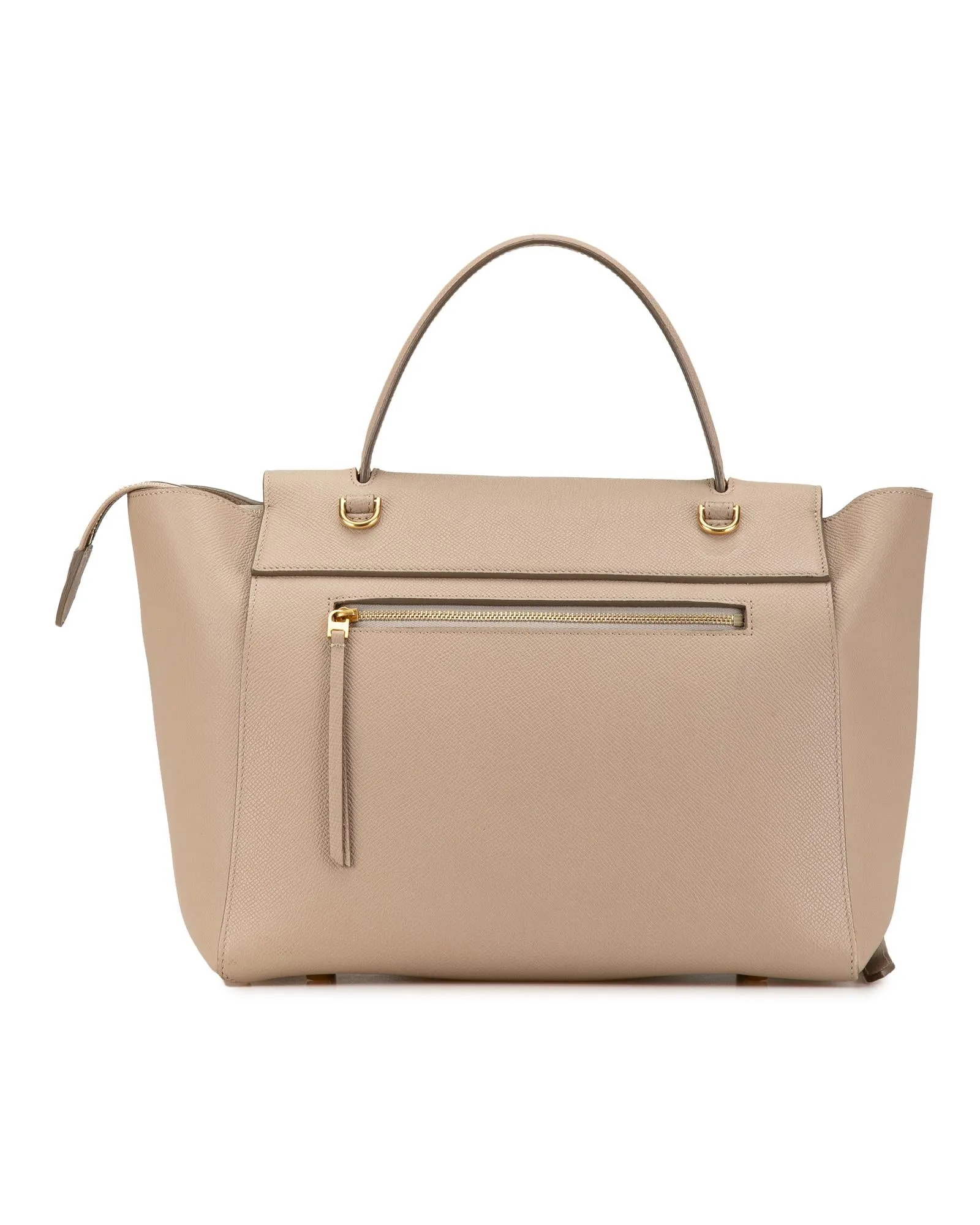 Mini Belt Satchel with Top Zip Closure and Detachable Strap