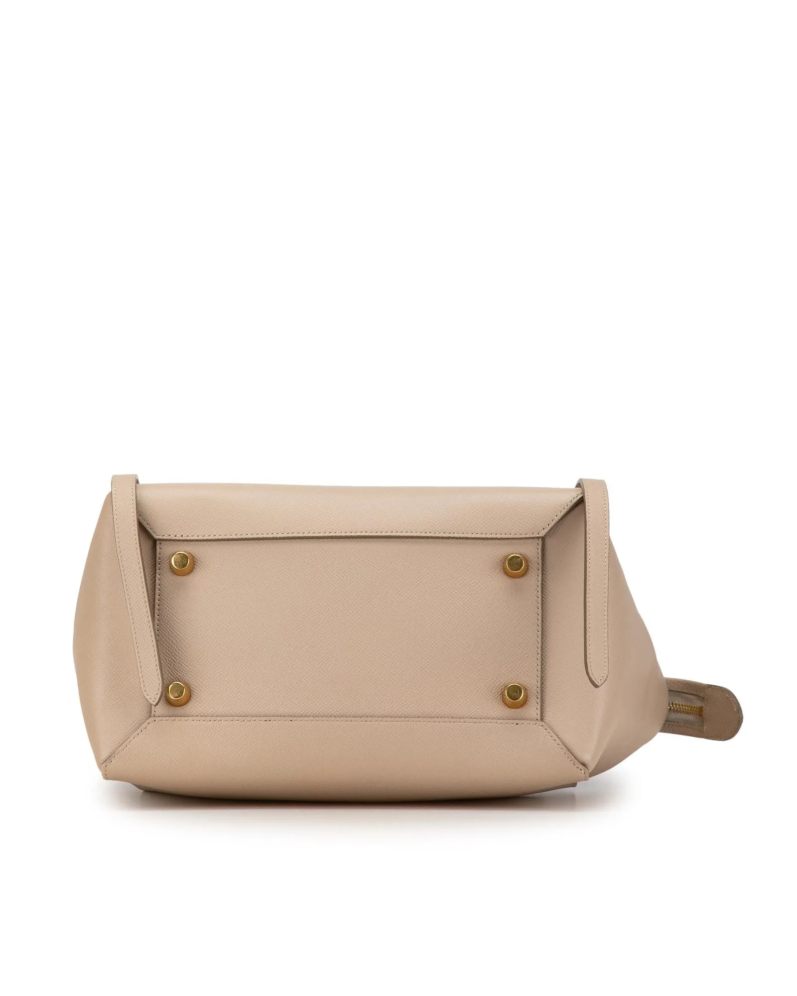 Mini Belt Satchel with Top Zip Closure and Detachable Strap