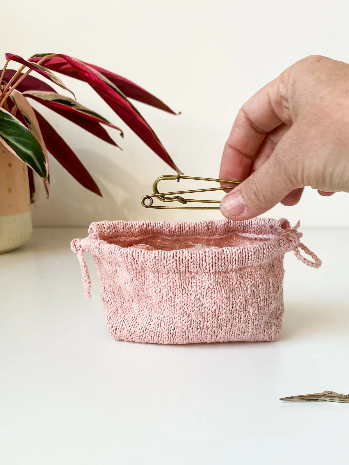 Mini Trellis Stitch Drawstring Bag Kit